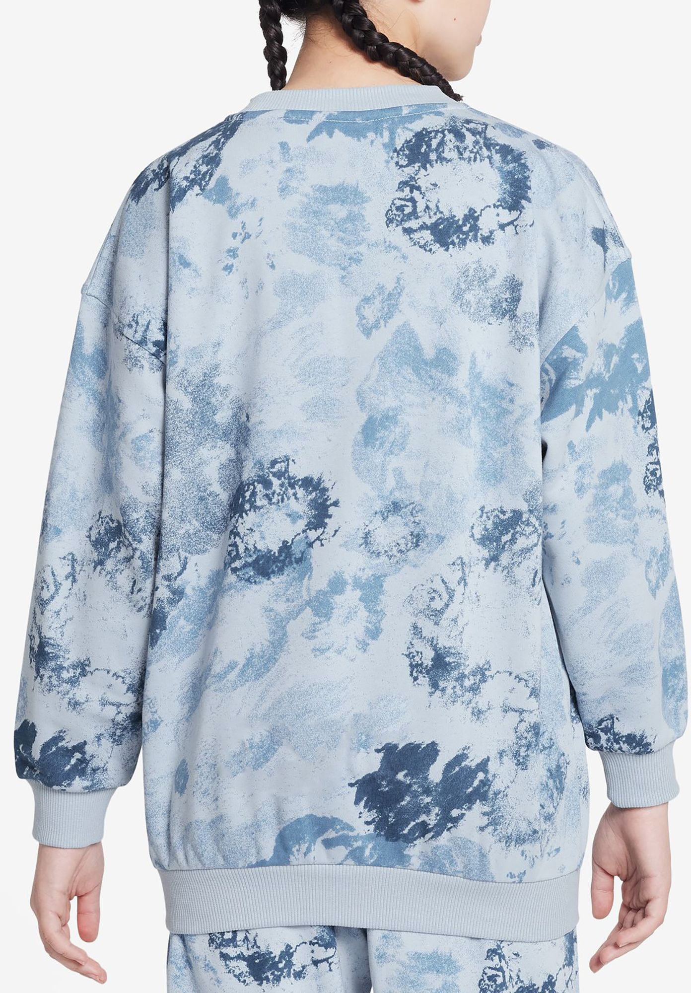Nike Girls' Sportswear Club Fleece Oversized Printed Crewneck Sweatshirt product image