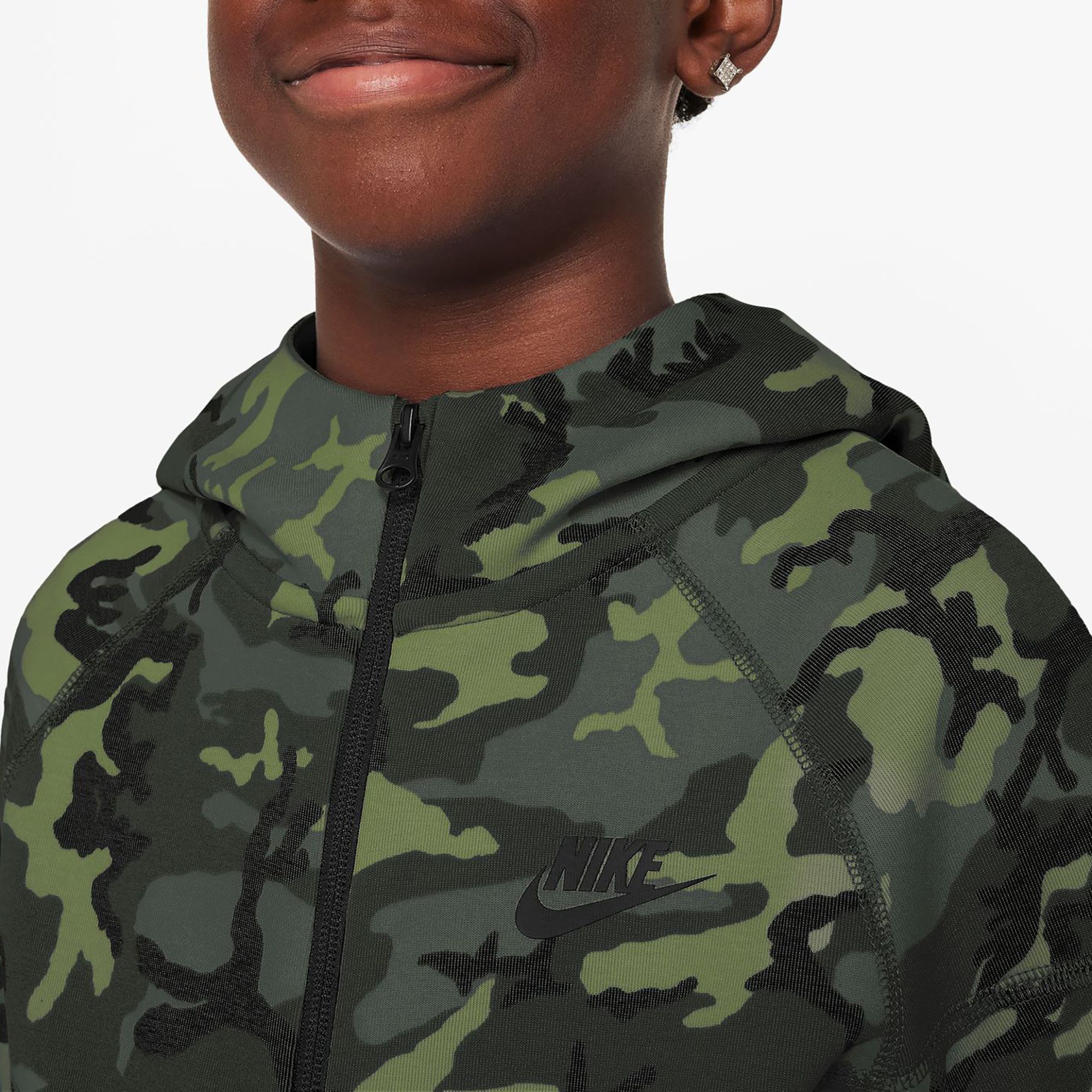 Dick s Sporting Goods Nike Boys Tech Fleece Camo Full Zip