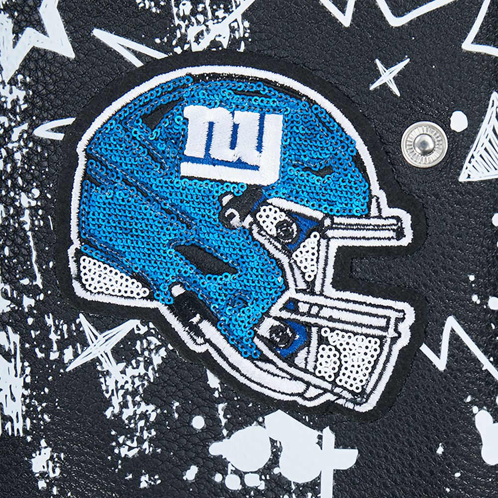 Pro Standard Women's New York Giants Black Sketchbook Full-Zip Leather Jacket product image