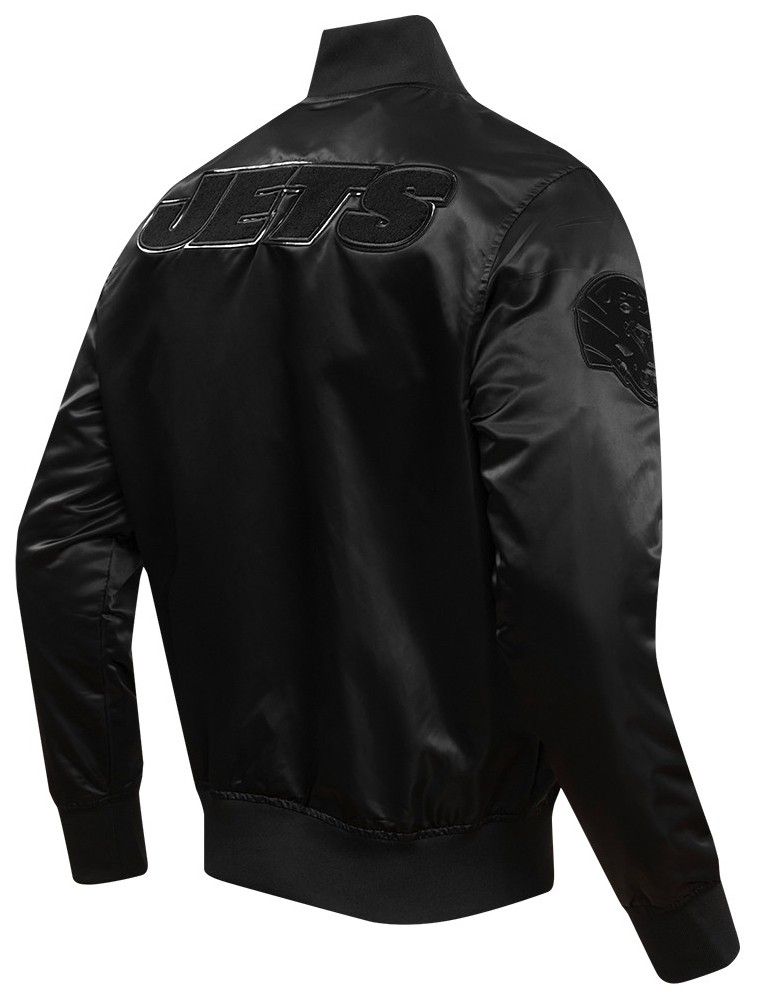 Pro Standard Men's New York Jets Black Triple Satin Full-Zip Jacket product image