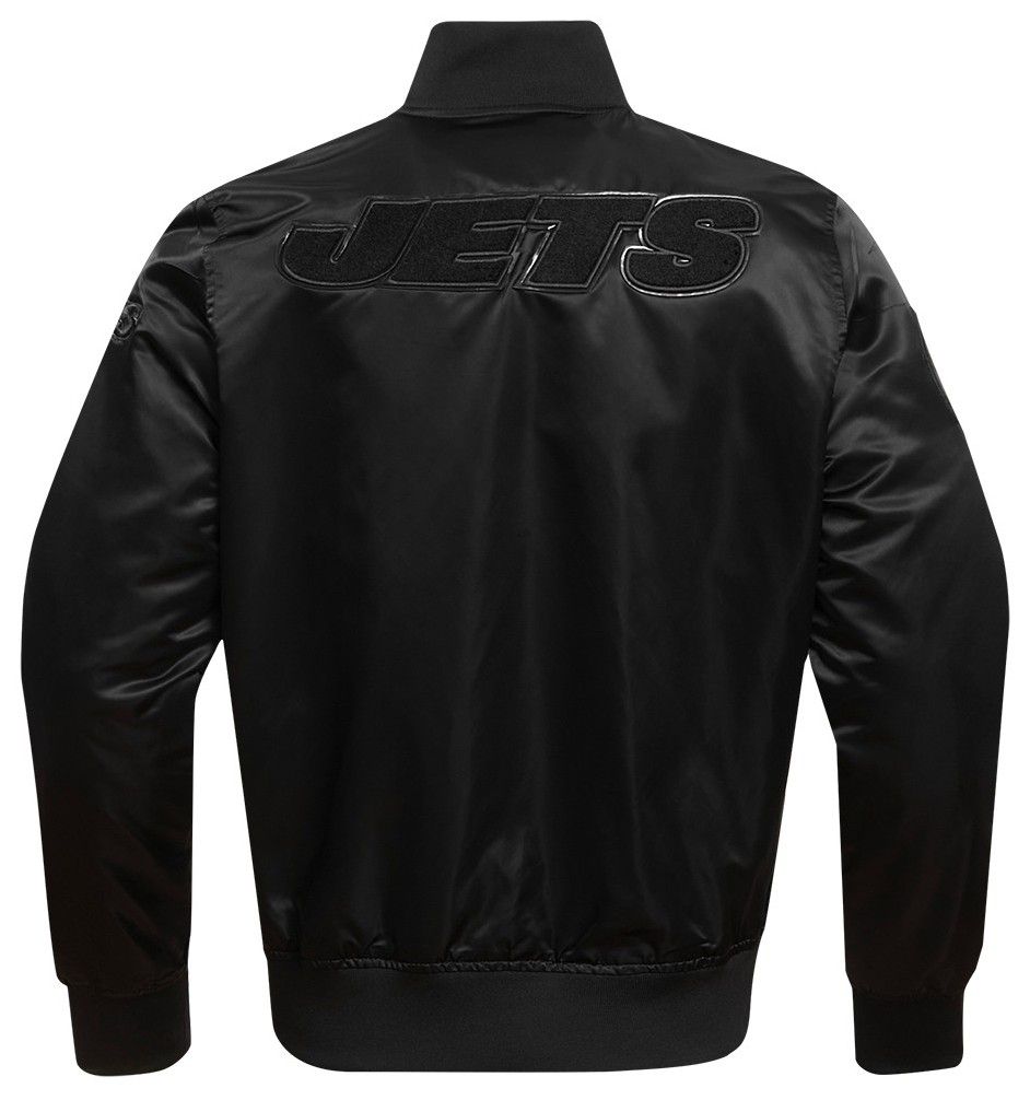 Pro Standard Men's New York Jets Black Triple Satin Full-Zip Jacket product image