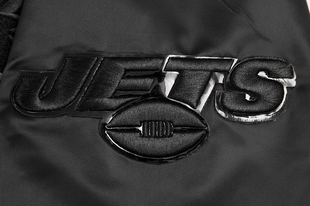 Pro Standard Men's New York Jets Black Triple Satin Full-Zip Jacket product image