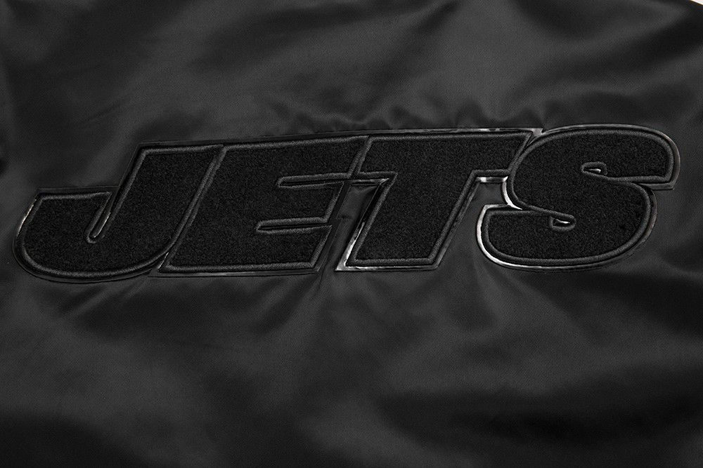 Pro Standard Men's New York Jets Black Triple Satin Full-Zip Jacket product image