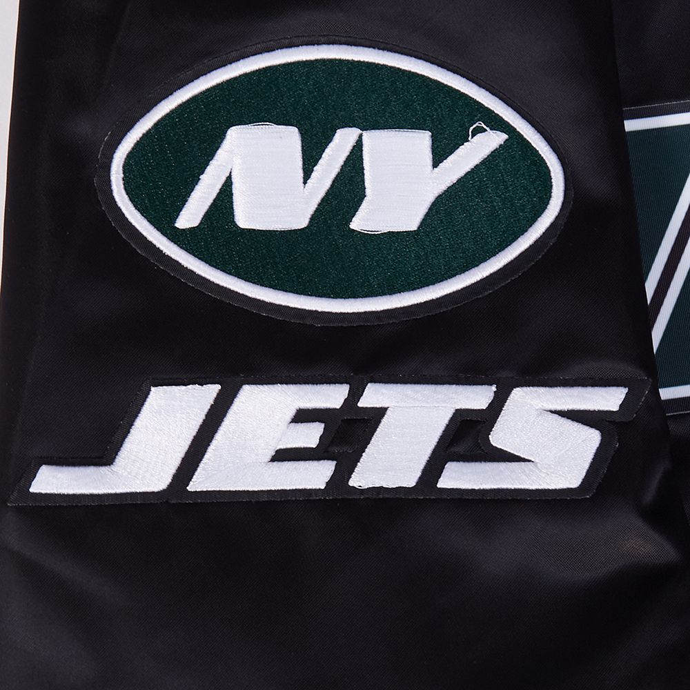 Pro Standard Men's New York Jets Black Logo Satin Jacket product image