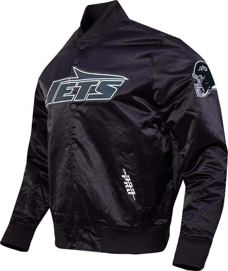 Pro Standard Men's New York Jets Black Logo Satin Jacket product image