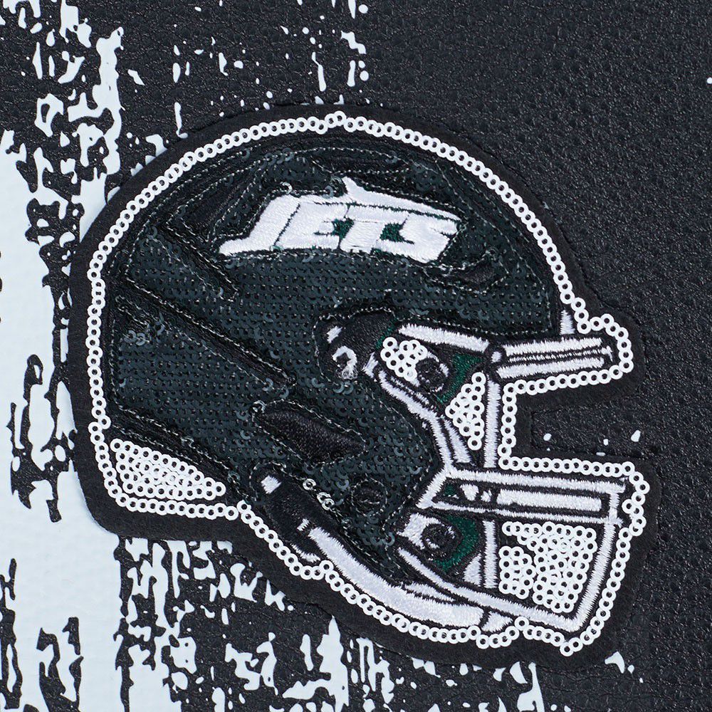Pro Standard Women's New York Jets Black Sketchbook Full-Zip Leather Jacket product image