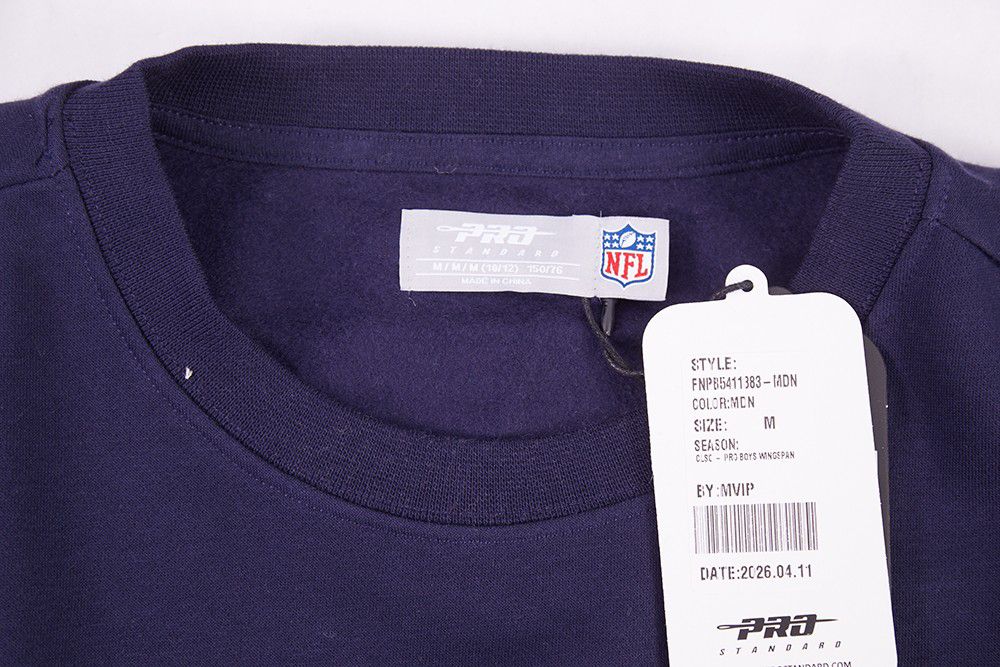 Pro Standard Boys' New England Patriots Navy Wingspan Crewneck ...