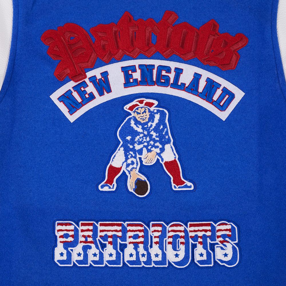 Pro Standard Boys' New England Patriots Royal Best Of Varsity Jacket product image