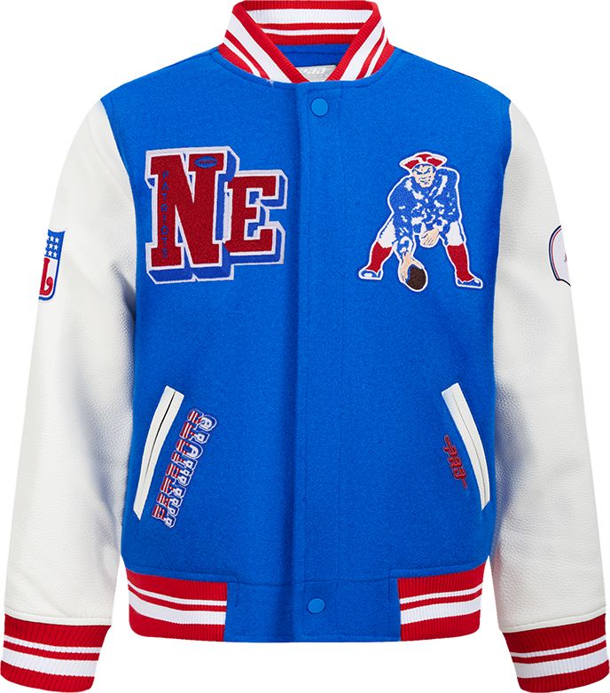 Pro Standard Boys' New England Patriots Royal Best Of Varsity Jacket product image