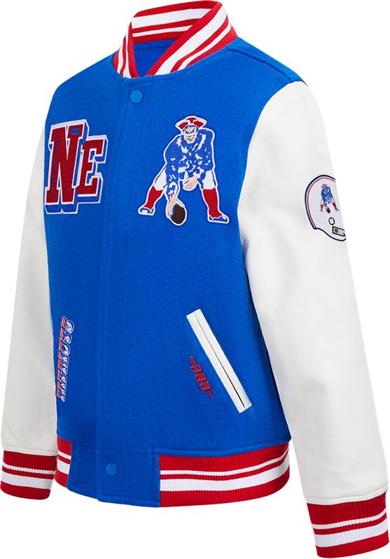 Pro Standard Boys' New England Patriots Royal Best Of Varsity Jacket product image