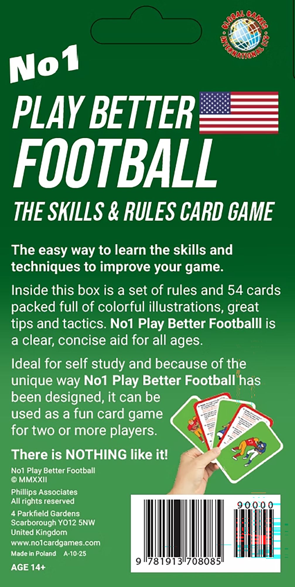 No1 Play Better Football Card Game product image