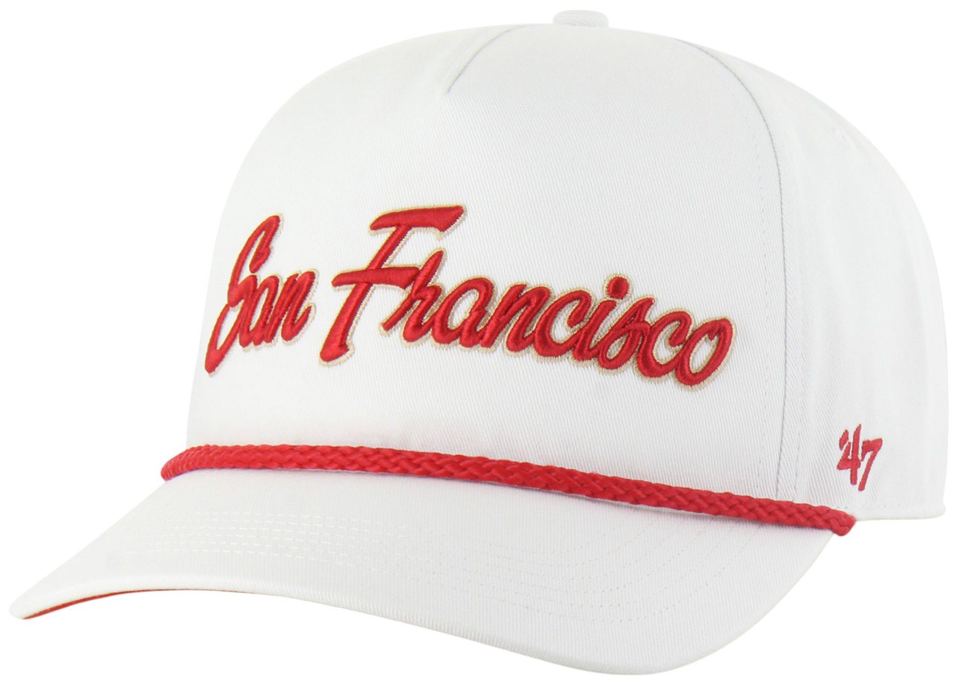 '47 Adult San Francisco 49ers White Overhand Hitch Adjustable Hat product image