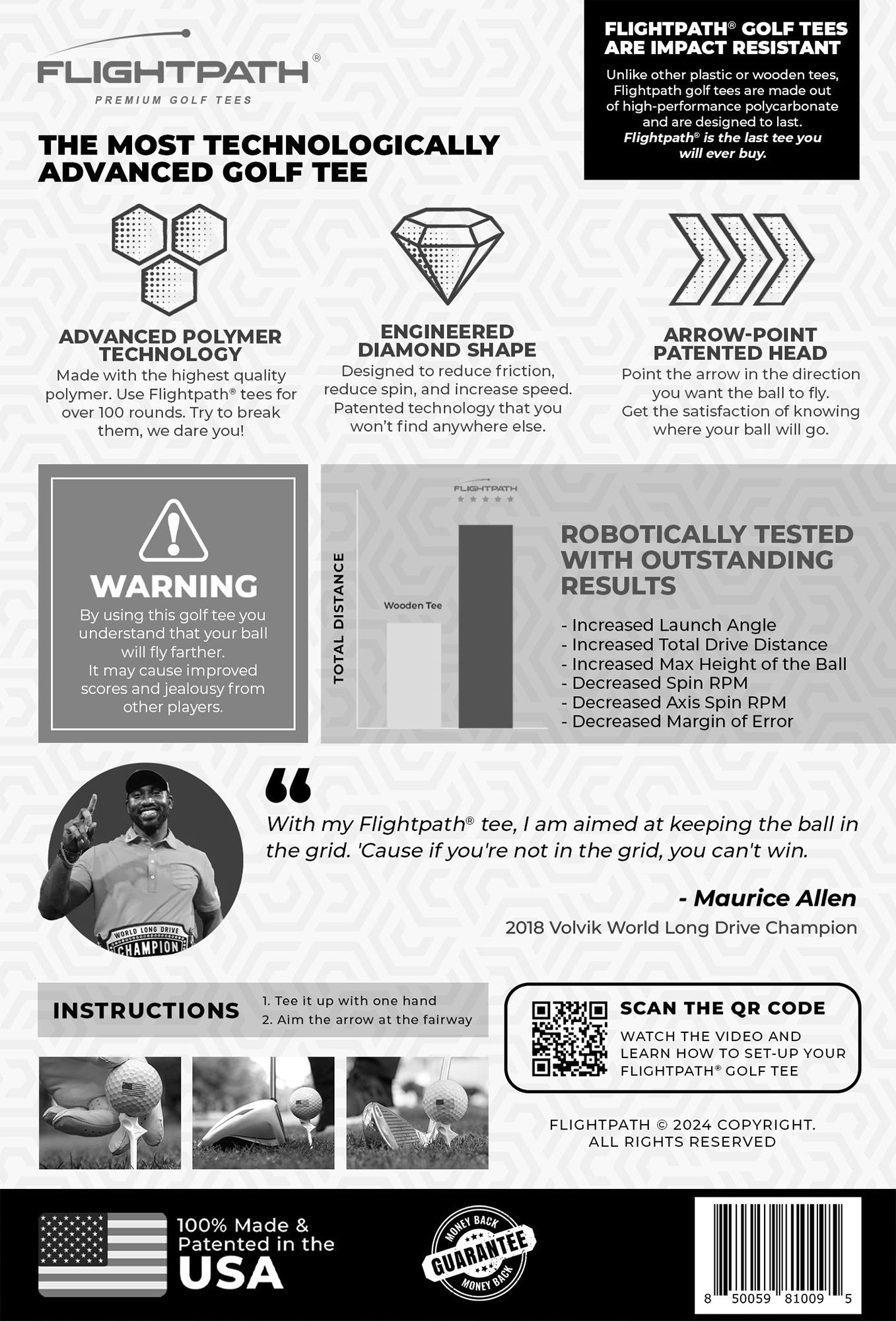 FlightPath 3.25" Golf Tees - 4 Pack product image