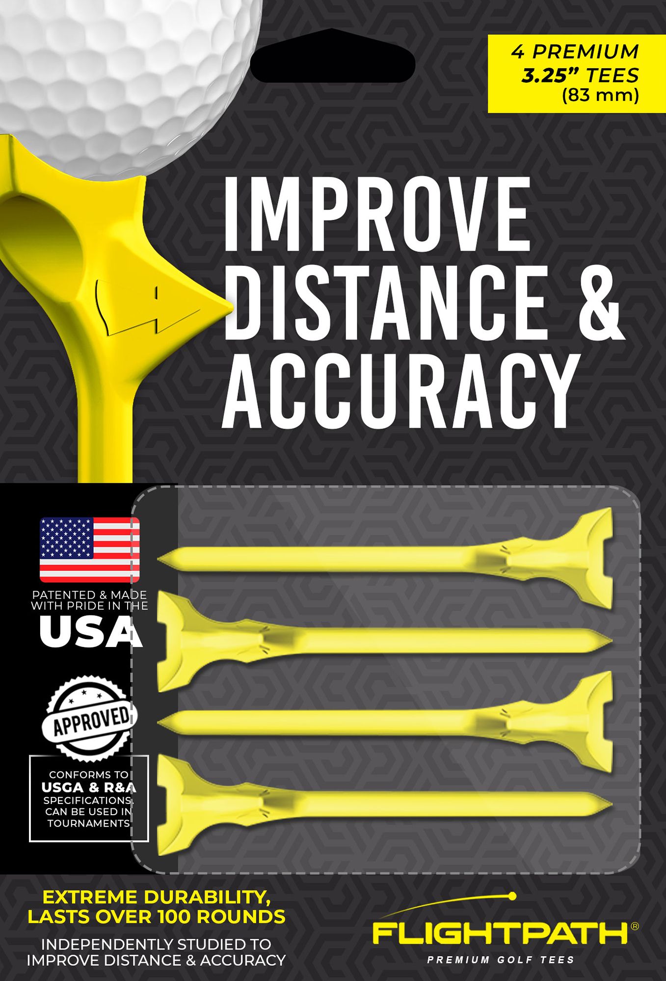 FlightPath 3.25" Golf Tees - 4 Pack product image