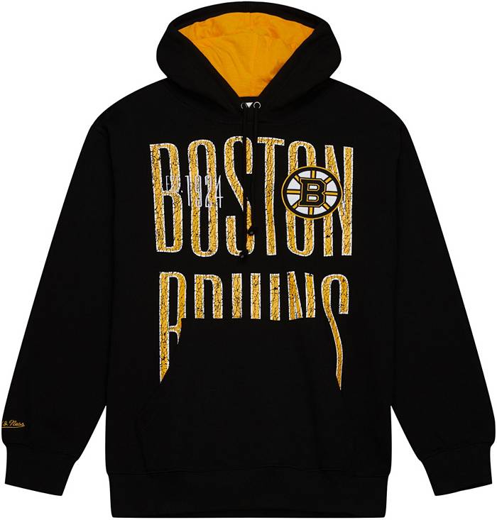 Boston Bruins Mitchell & Ness Head Coach Pullover Hoodie - Black