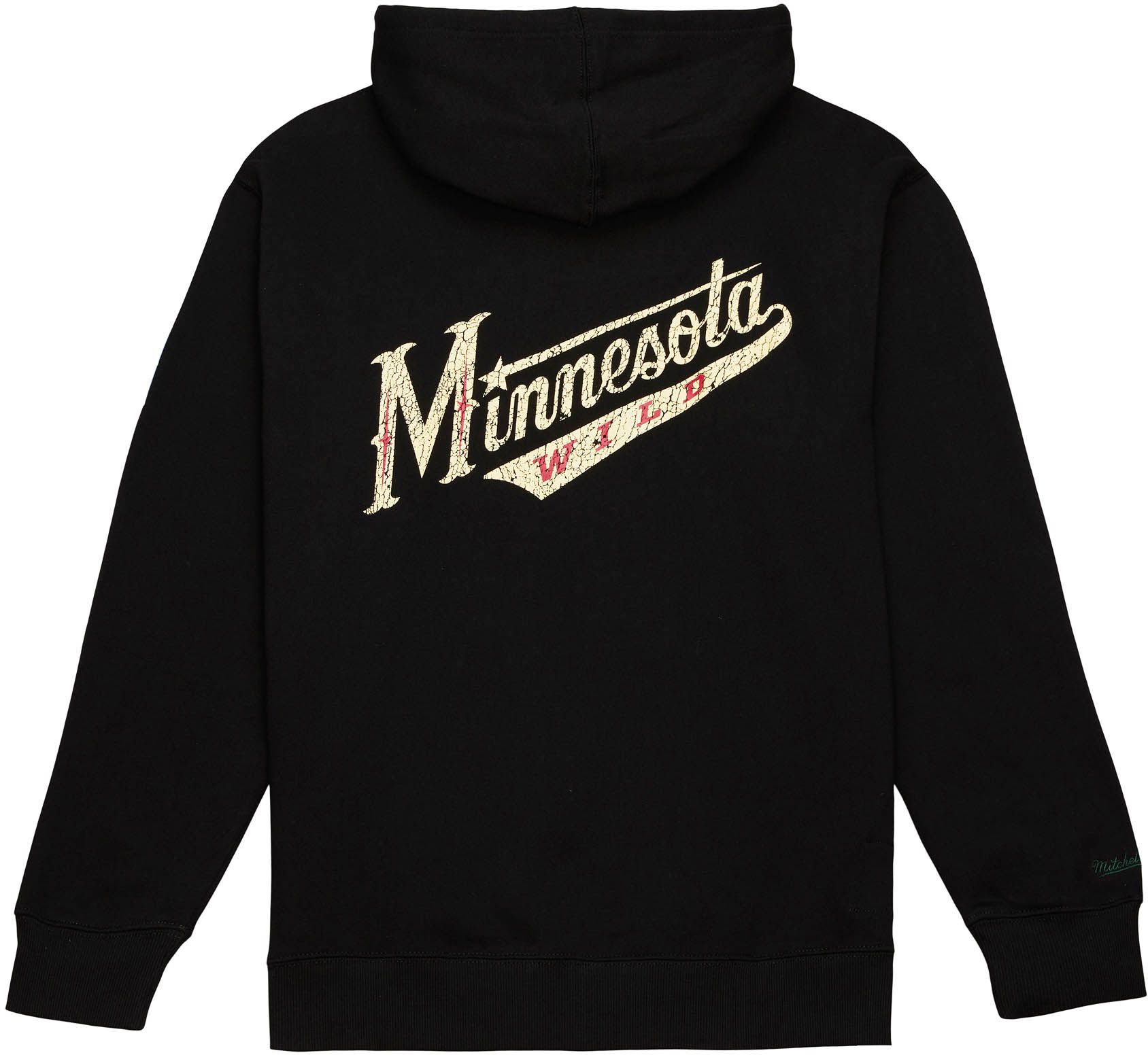 Mitchell & Ness Minnesota Wild Team OG Black Pullover Hoodie