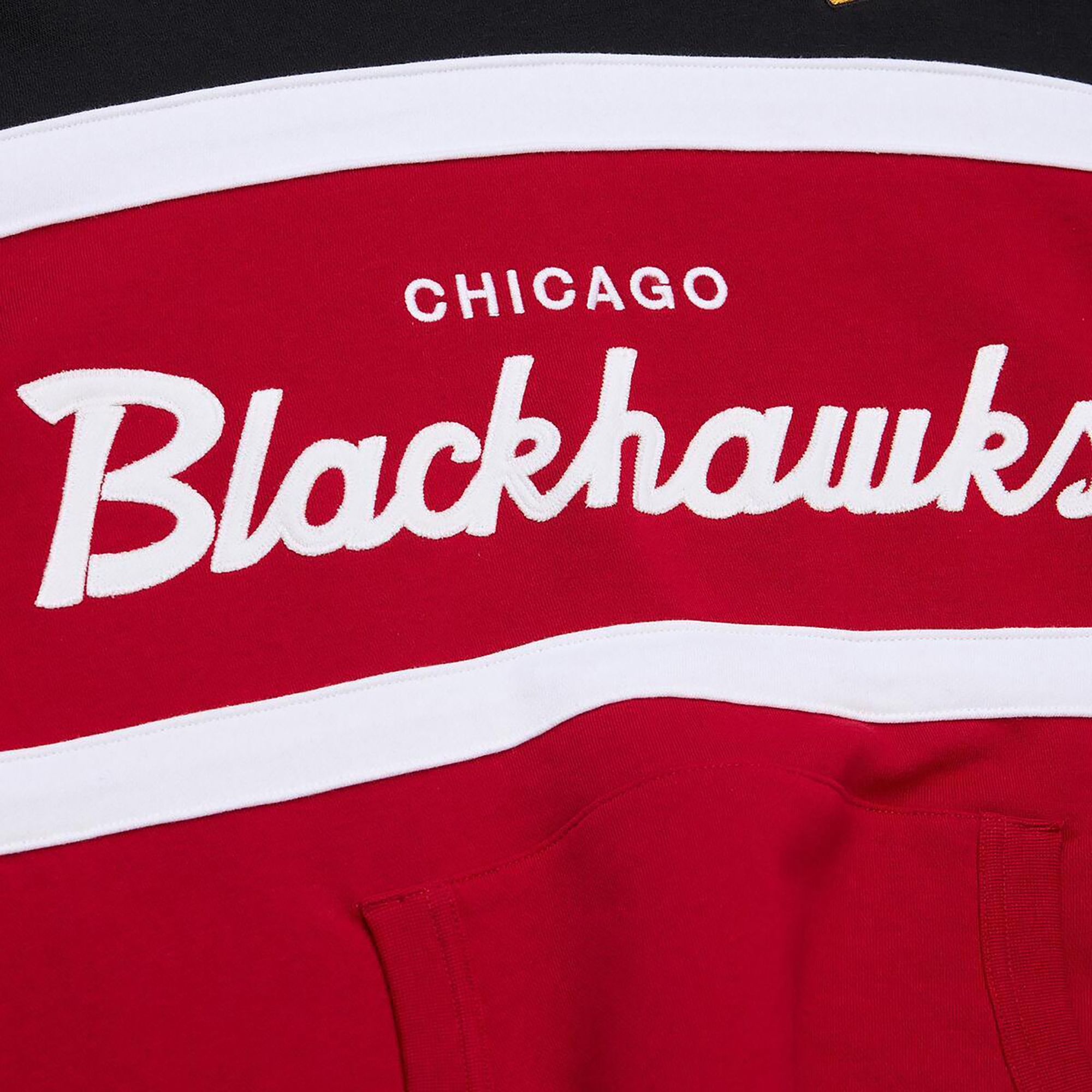 Mitchell & Ness Men's Chicago Blackhawks Black Coach Pullover Hoodie product image