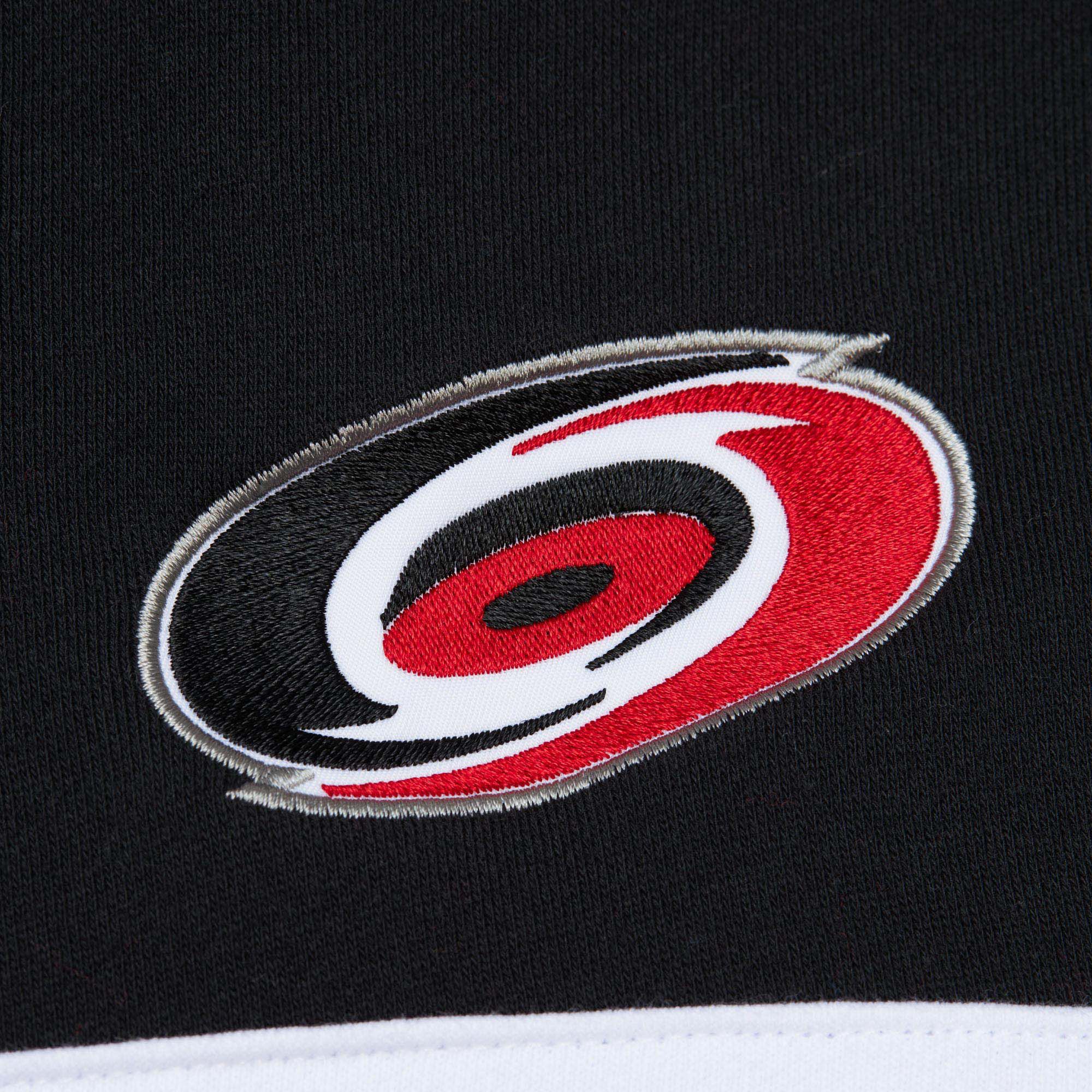 Mitchell & Ness Men's Carolina Hurricanes Black/Red Head Coach Pullover Hoodie product image