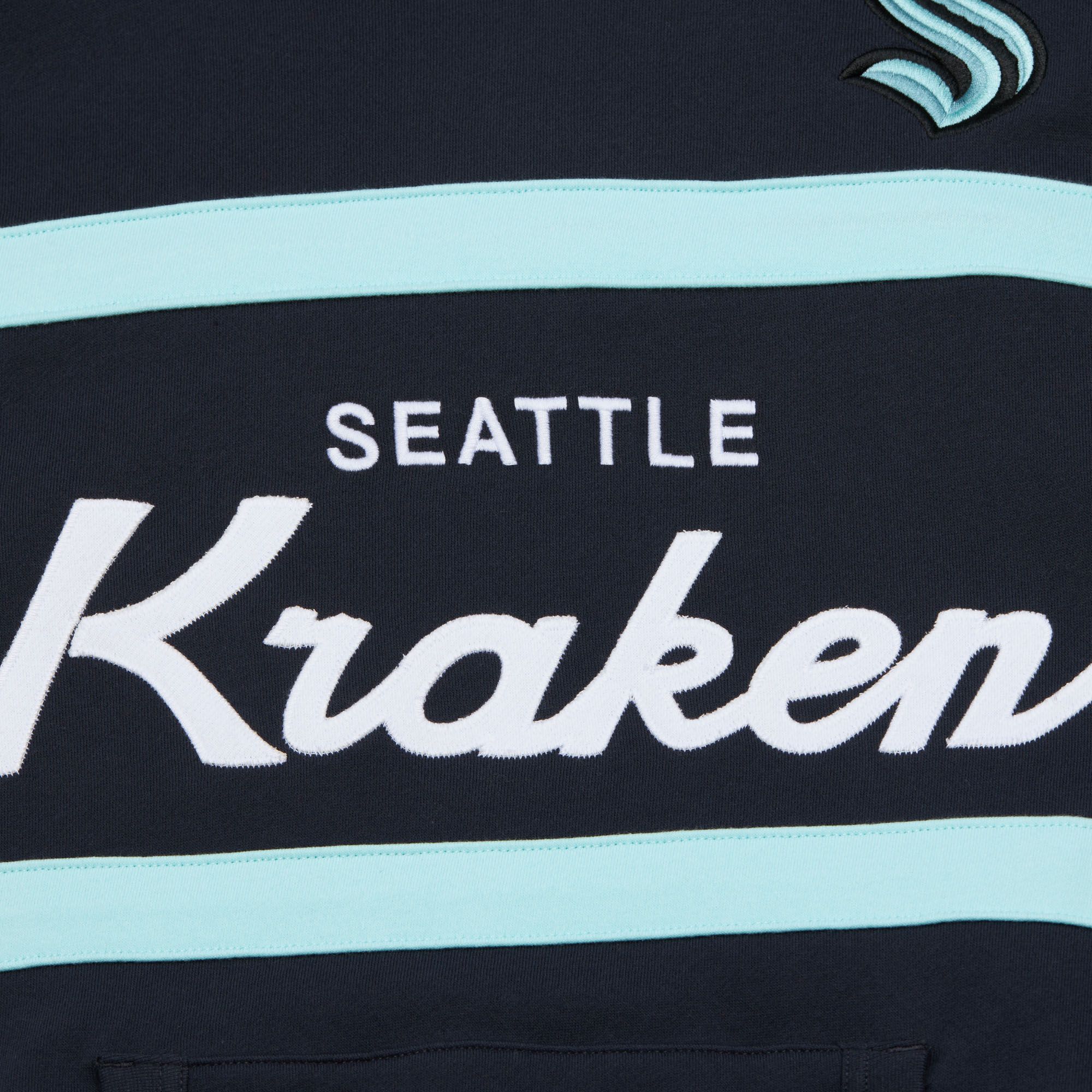 Mitchell & Ness Men's Seattle Kraken Navy Head Coach Pullover Hoodie product image