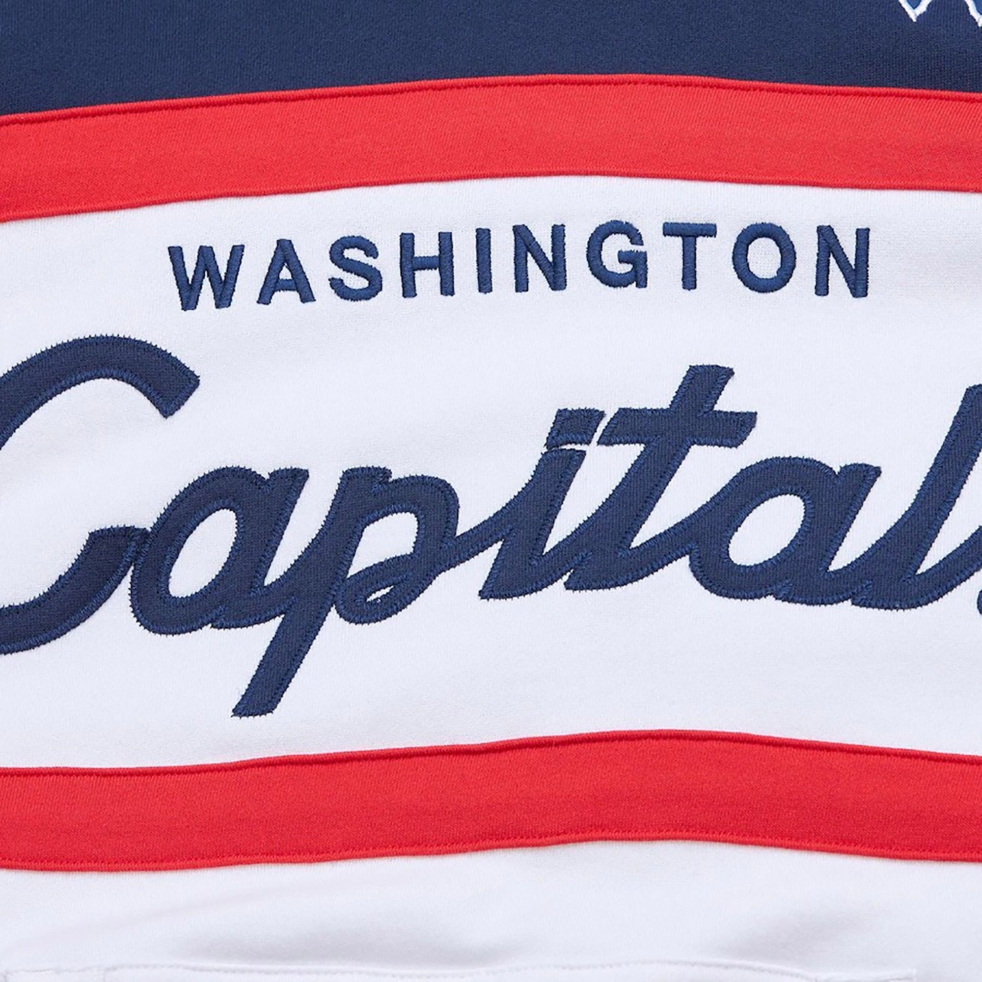 Mitchell & Ness Men's Washington Capitals White Coach Pullover Hoodie product image