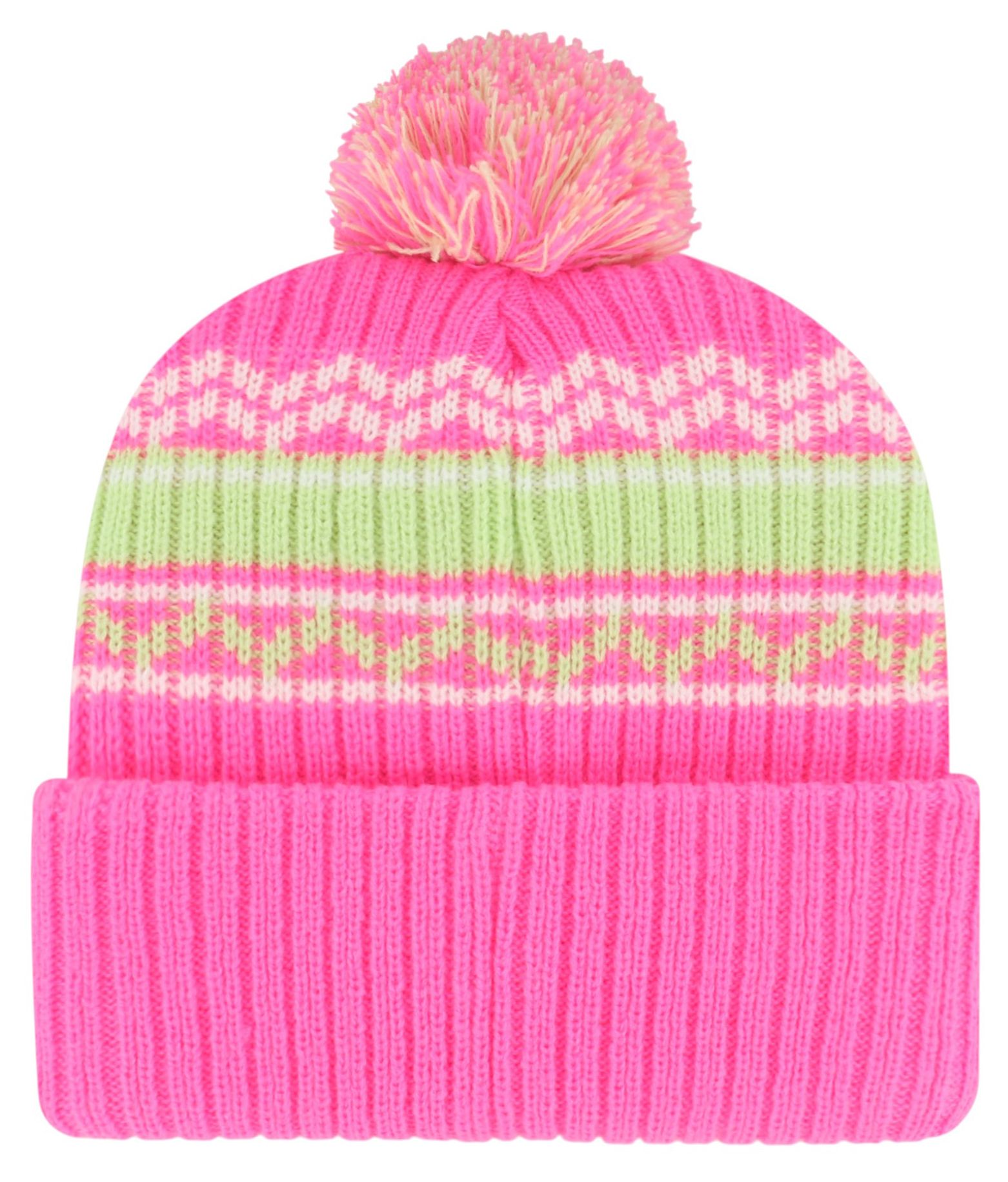 '47 Youth Chicago Bears Pink Polar Vortex Cuffed Knit Pom Beanie product image
