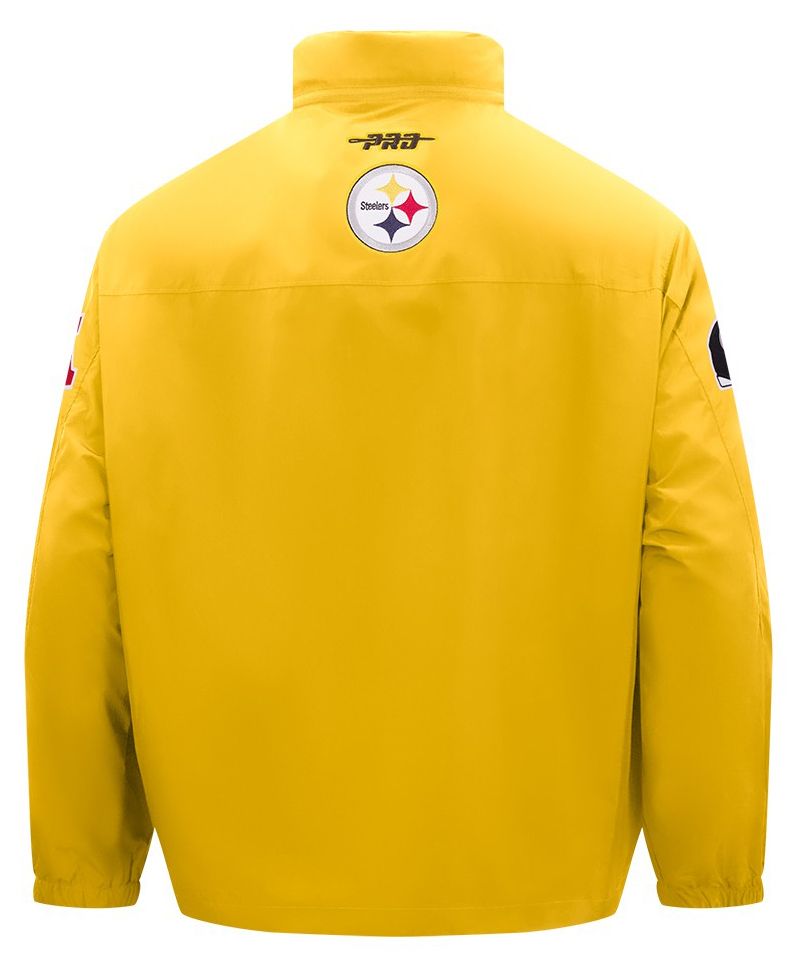 Pro Standard Men's Pittsburgh Steelers Gold Pre Game 1/4 Zip Wind Jacket product image