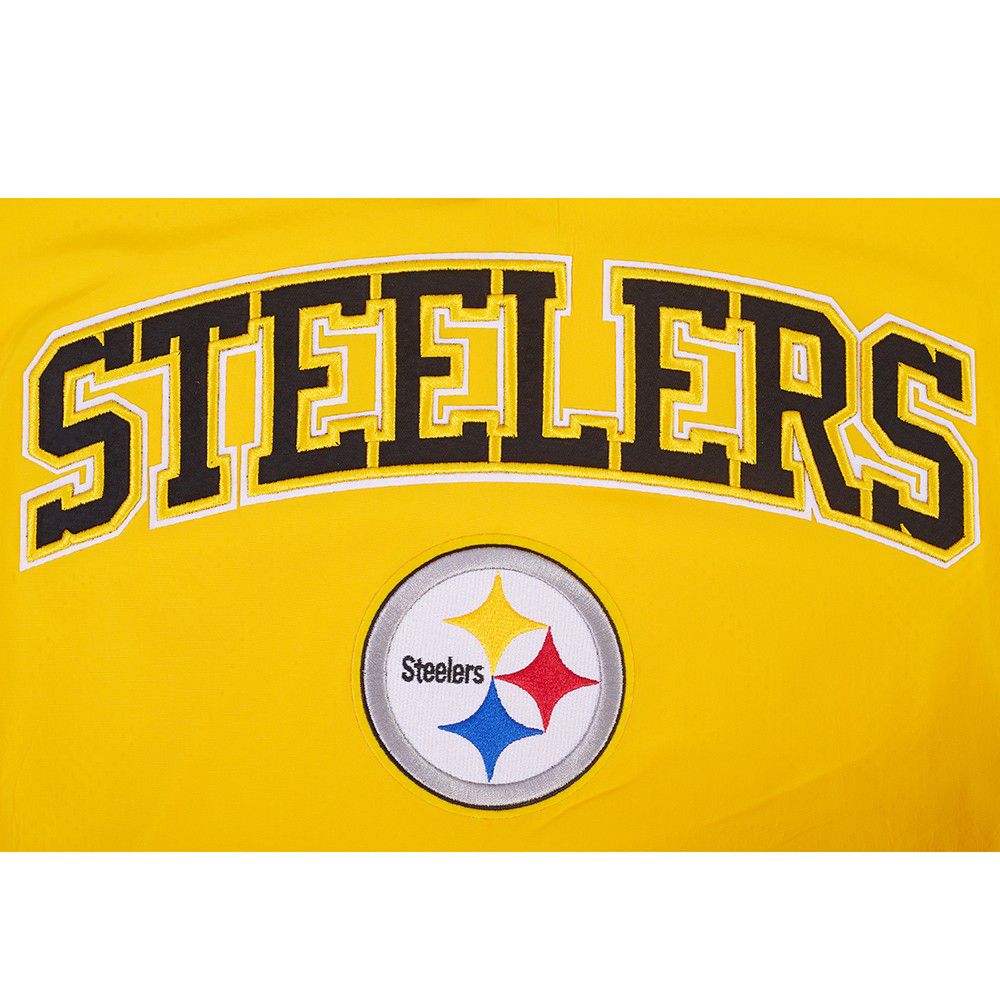 Pro Standard Men's Pittsburgh Steelers Gold Pre Game 1/4 Zip Wind Jacket product image