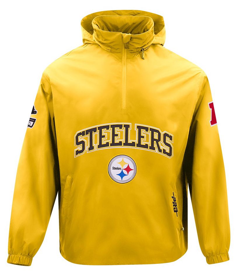 Pro Standard Men's Pittsburgh Steelers Gold Pre Game 1/4 Zip Wind Jacket product image
