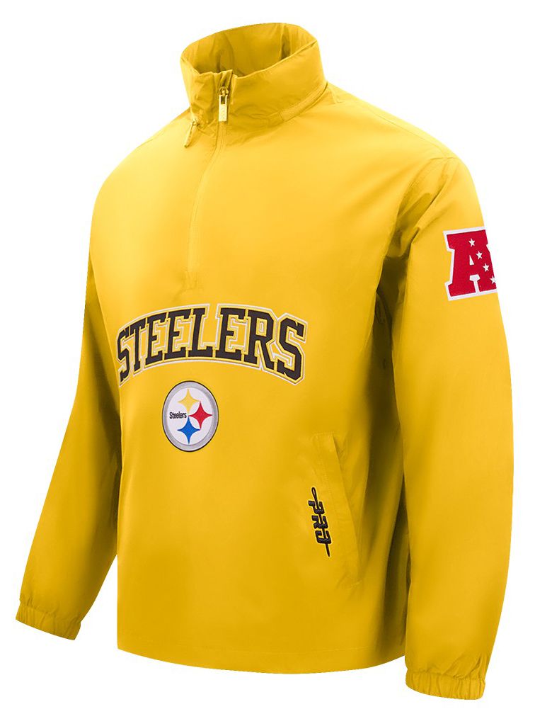 Pro Standard Men's Pittsburgh Steelers Gold Pre Game 1/4 Zip Wind Jacket product image