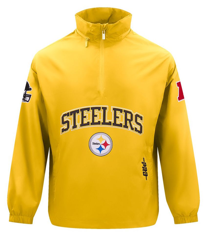 Pro Standard Men's Pittsburgh Steelers Gold Pre Game 1/4 Zip Wind Jacket product image