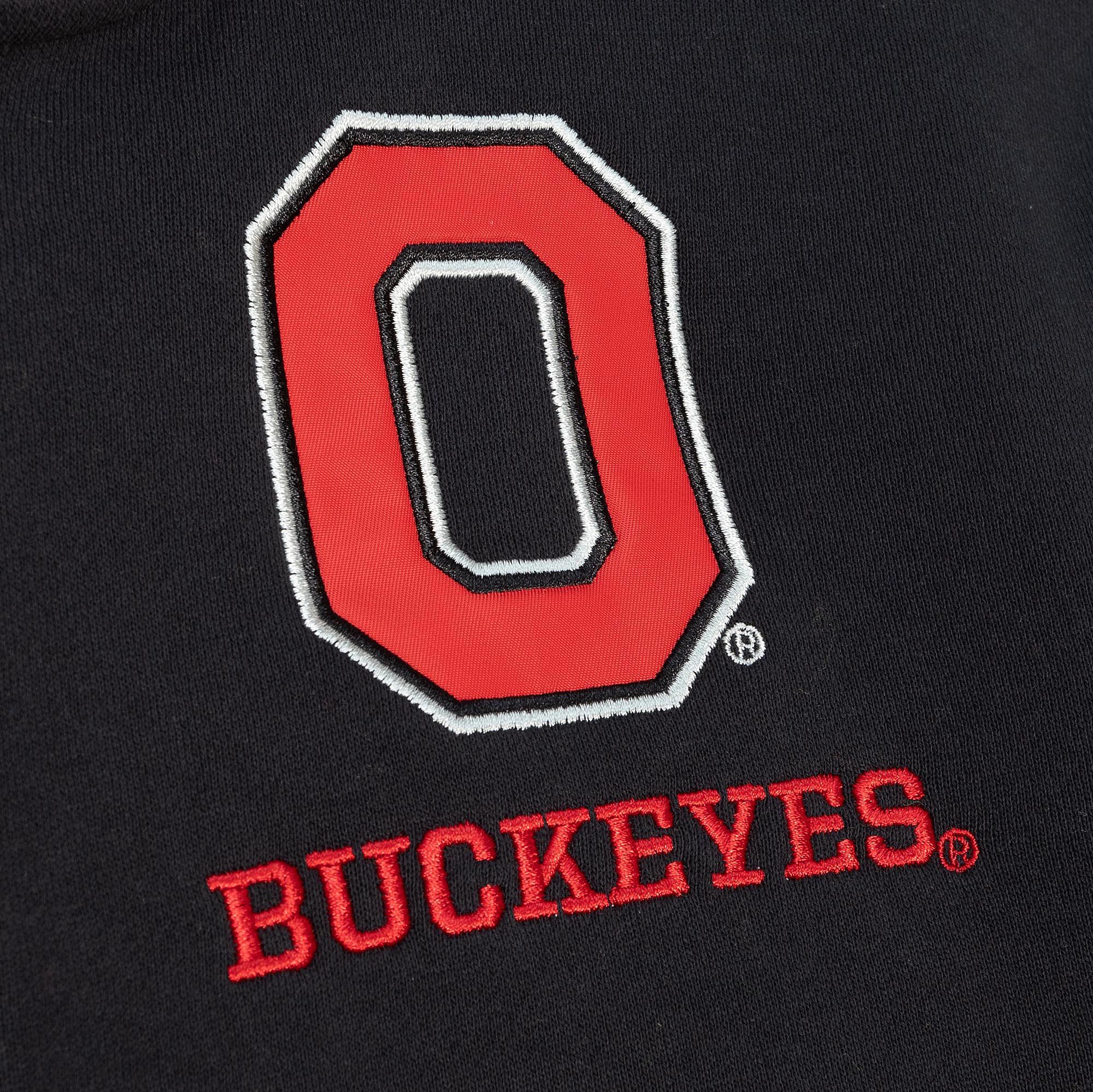 Mitchell & Ness Men's Ohio State Buckeyes Scarlet/Black Color Block Full-Zip Sweatshirt