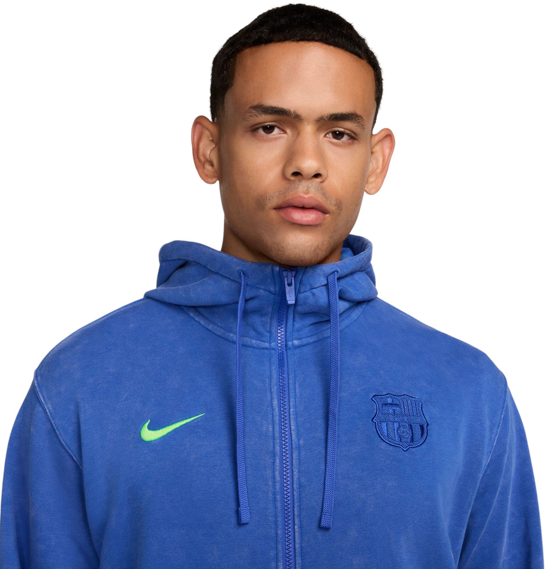 Nike Men's FC Barcelona 2024 Blue Full-Zip Hoodie product image