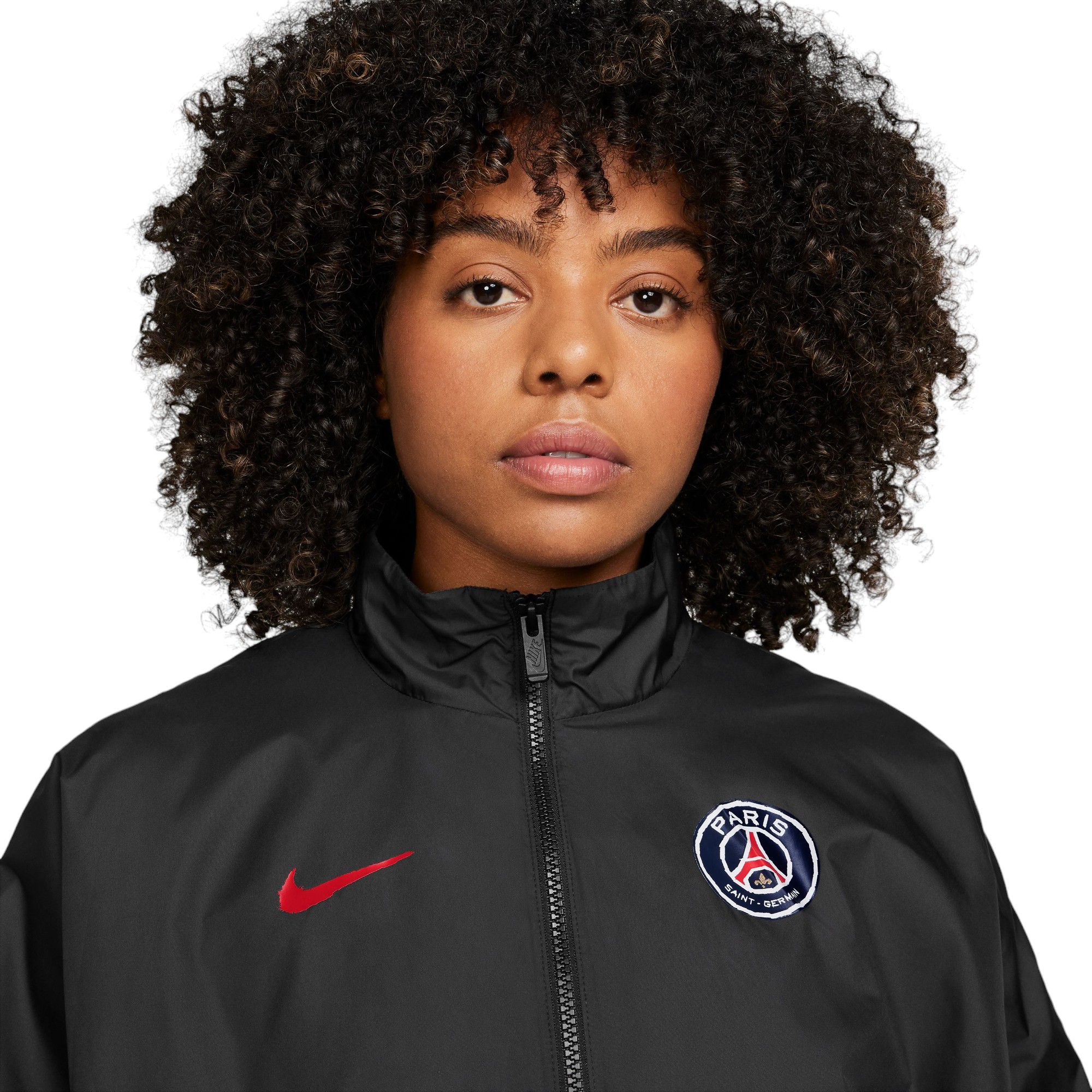 Nike Women's Paris Saint-Germain 2024 Black Woven Jacket product image