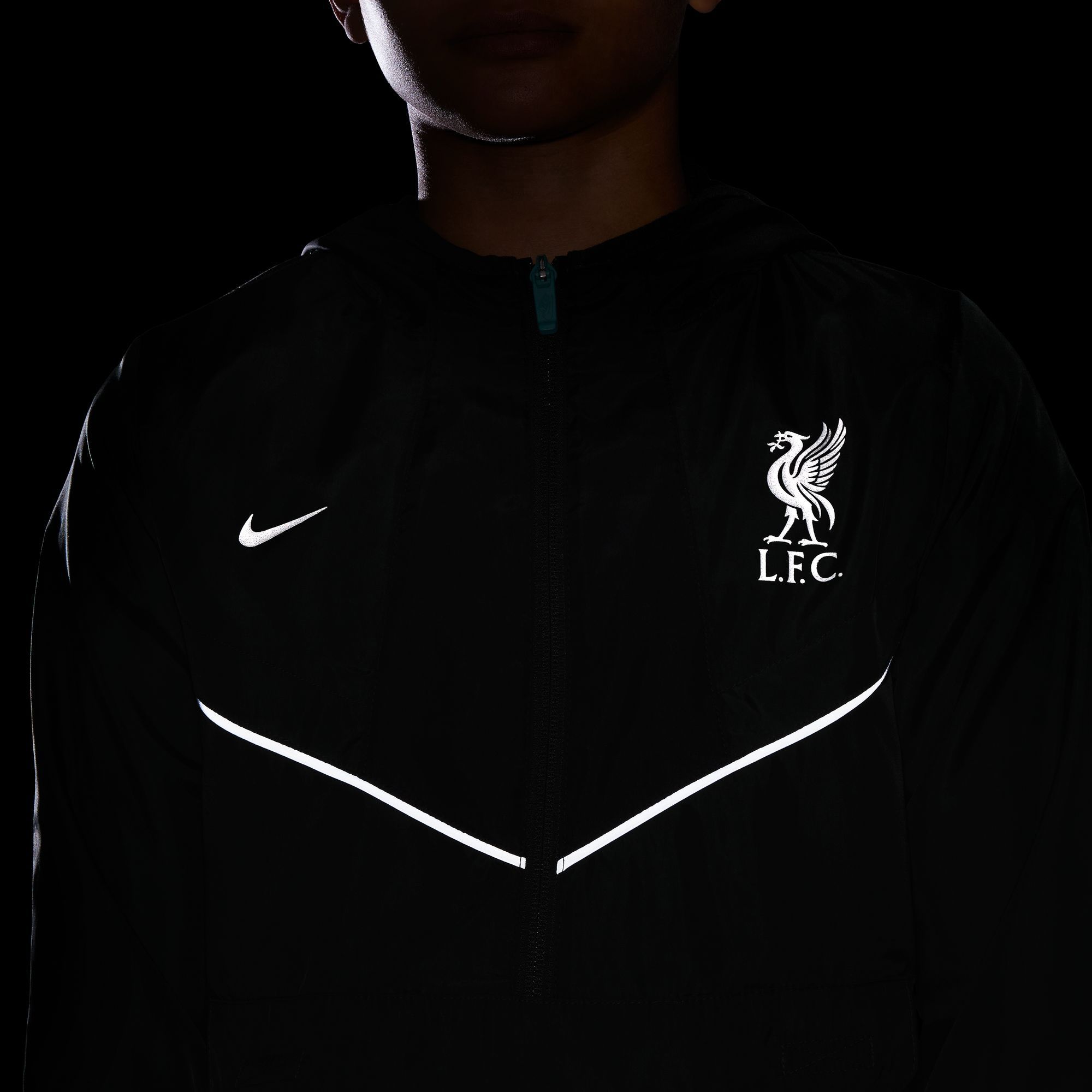 Nike Youth Liverpool FC 2024 Green Anorak Quarter-Zip Jacket product image