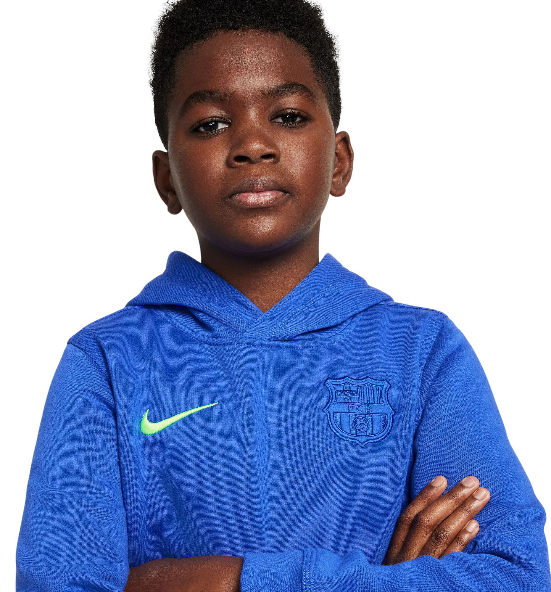 Nike Youth FC Barcelona 2024 Blue Club Hoodie product image