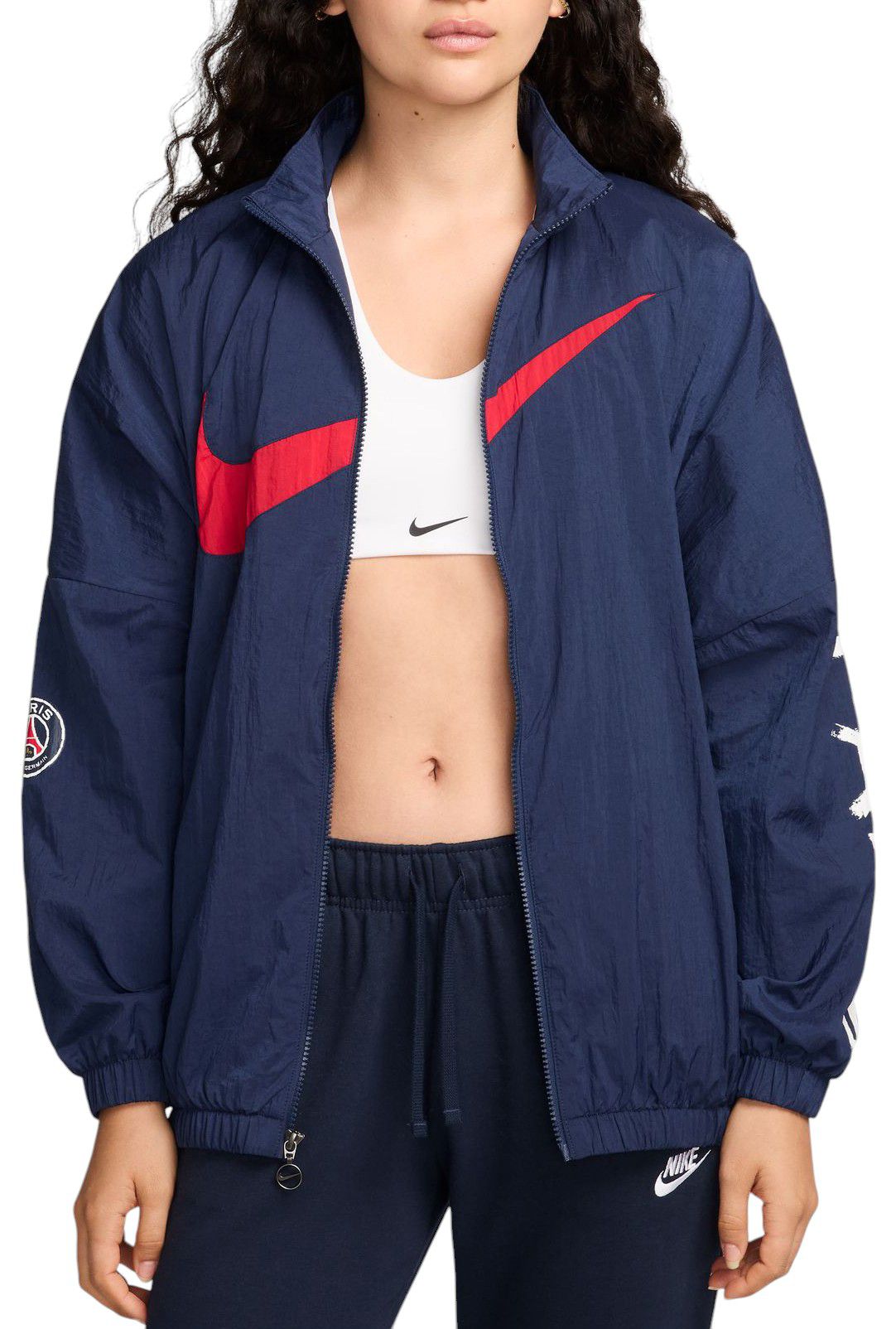 Nike Women's Paris Saint-Germain 2024 Essential Navy Full-Zip Jacket product image