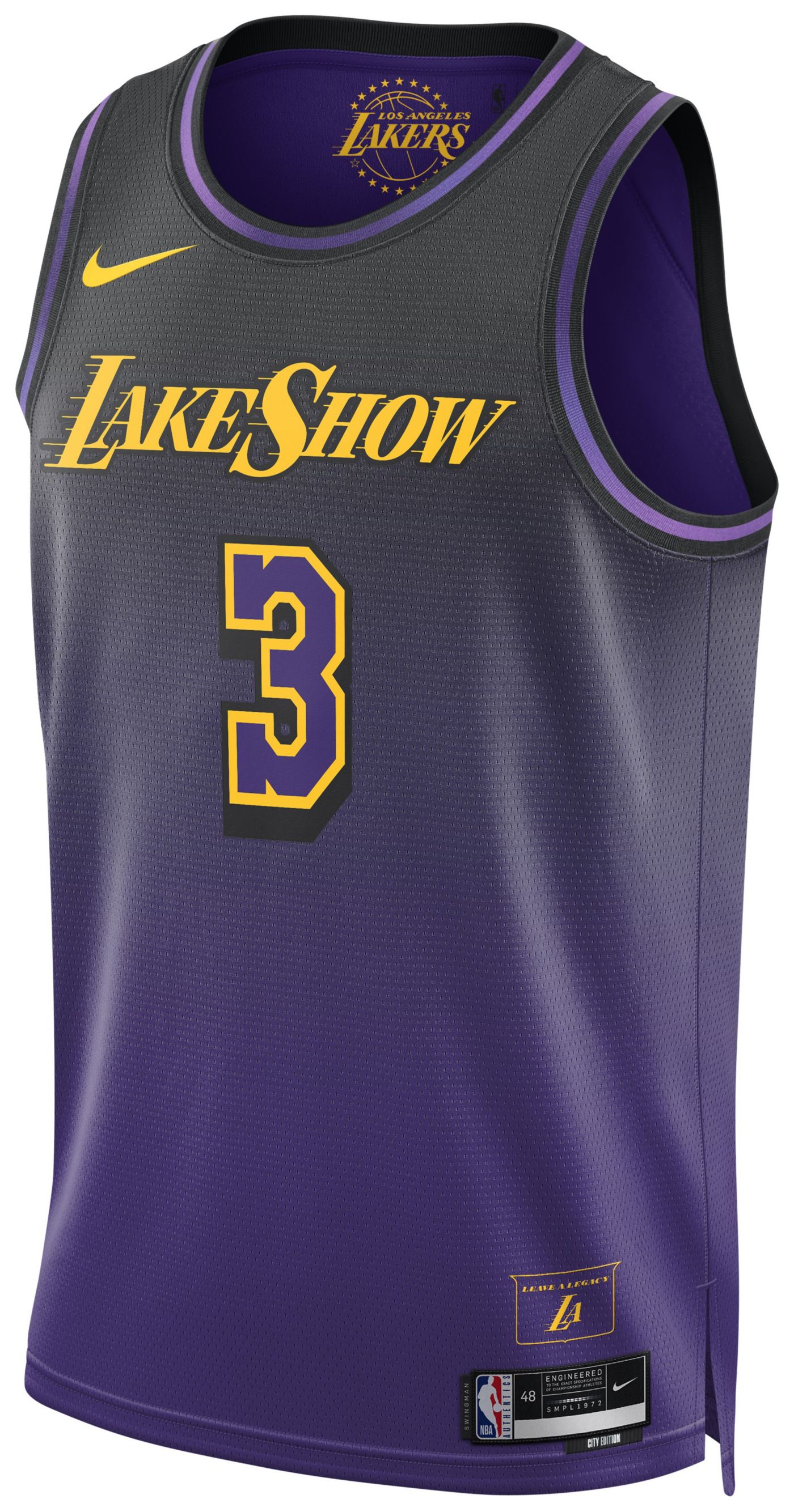 A LA Lakers #3 Anthony 2024 Davis Black City Jersey