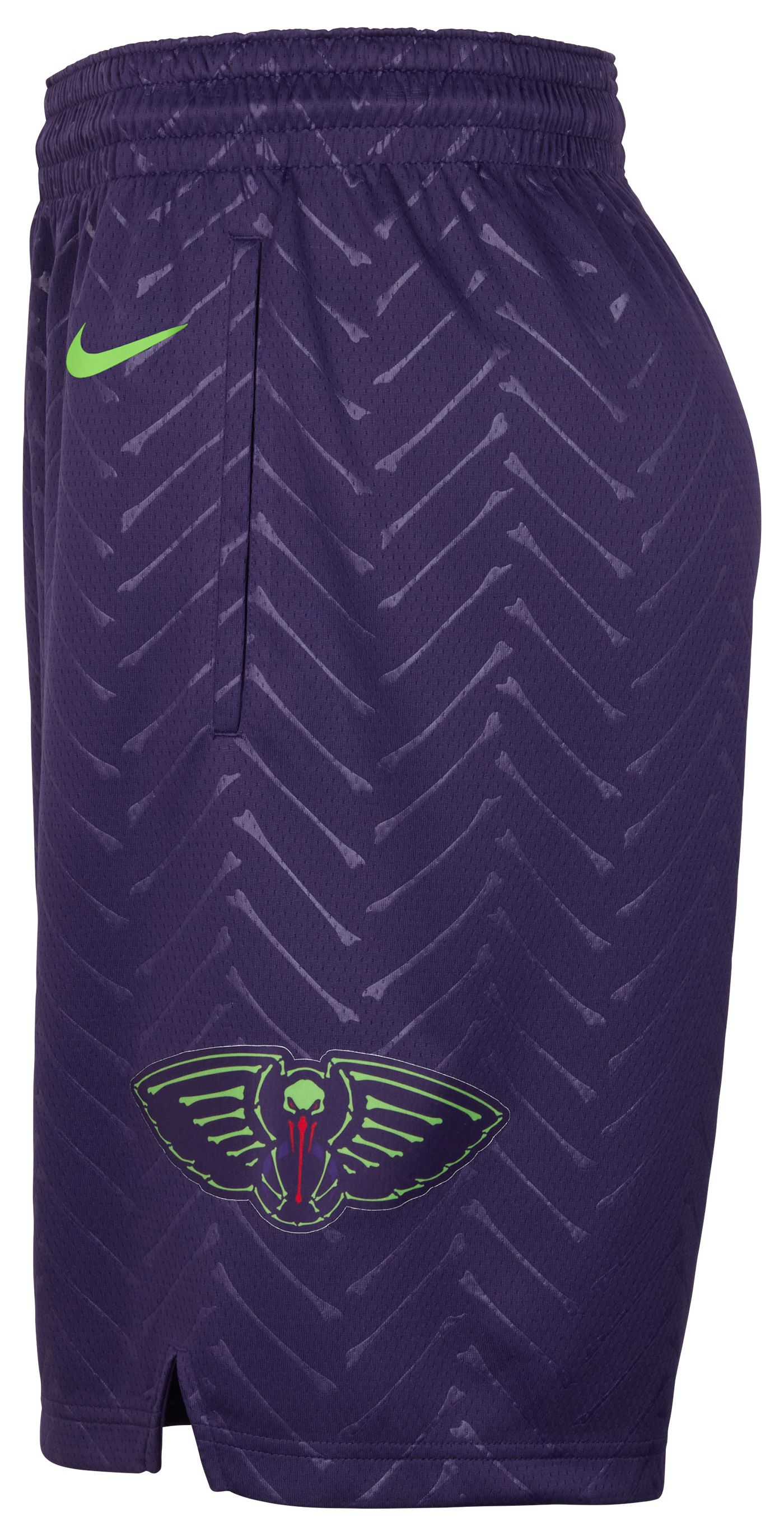 Nike Adult 2024 25 City Edition New Orleans Pelicans Swingman Shorts Men s Medium Purple