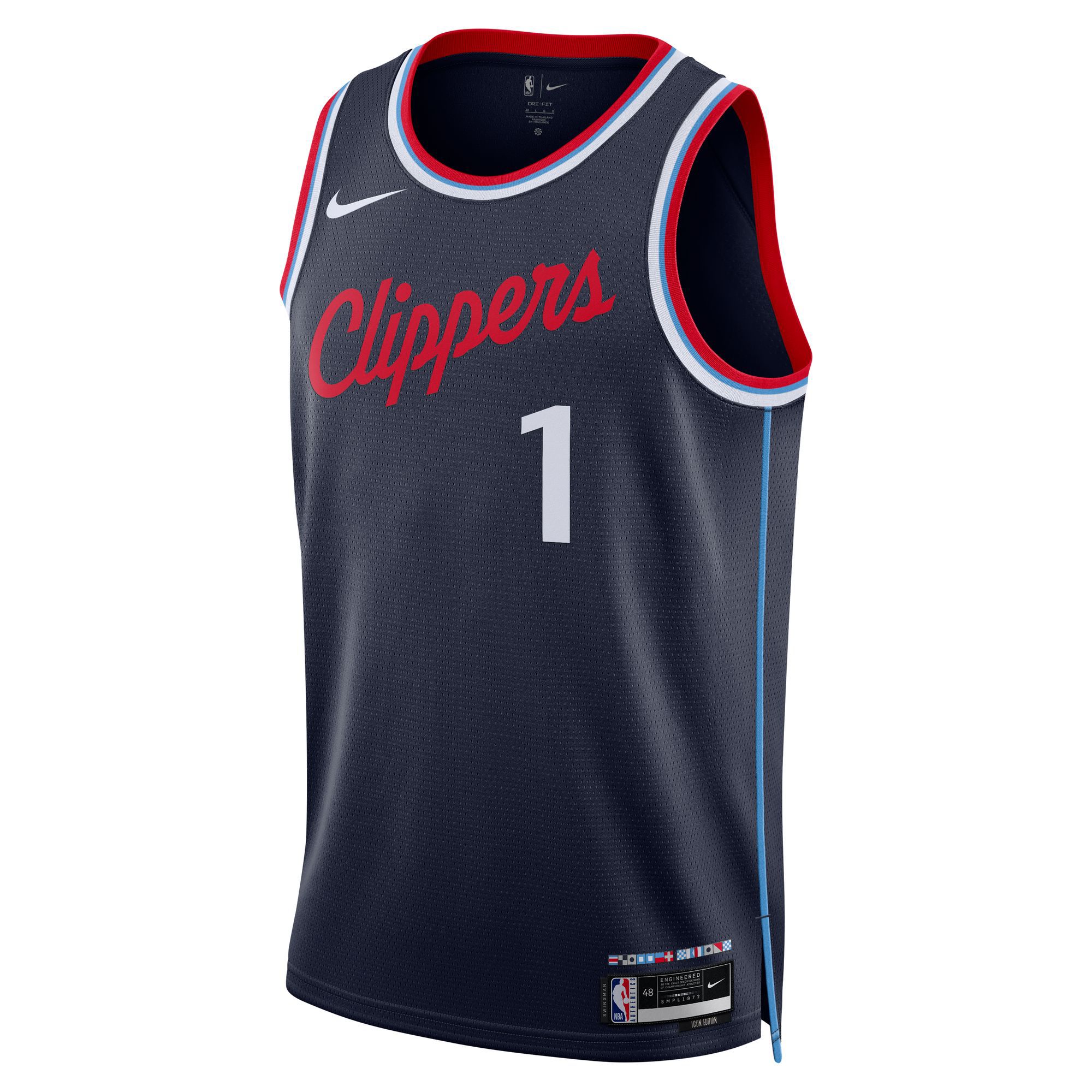 Nike Men's Los Angeles Clippers Navy Keaton Wagler #5 Icon Edition Jersey product image