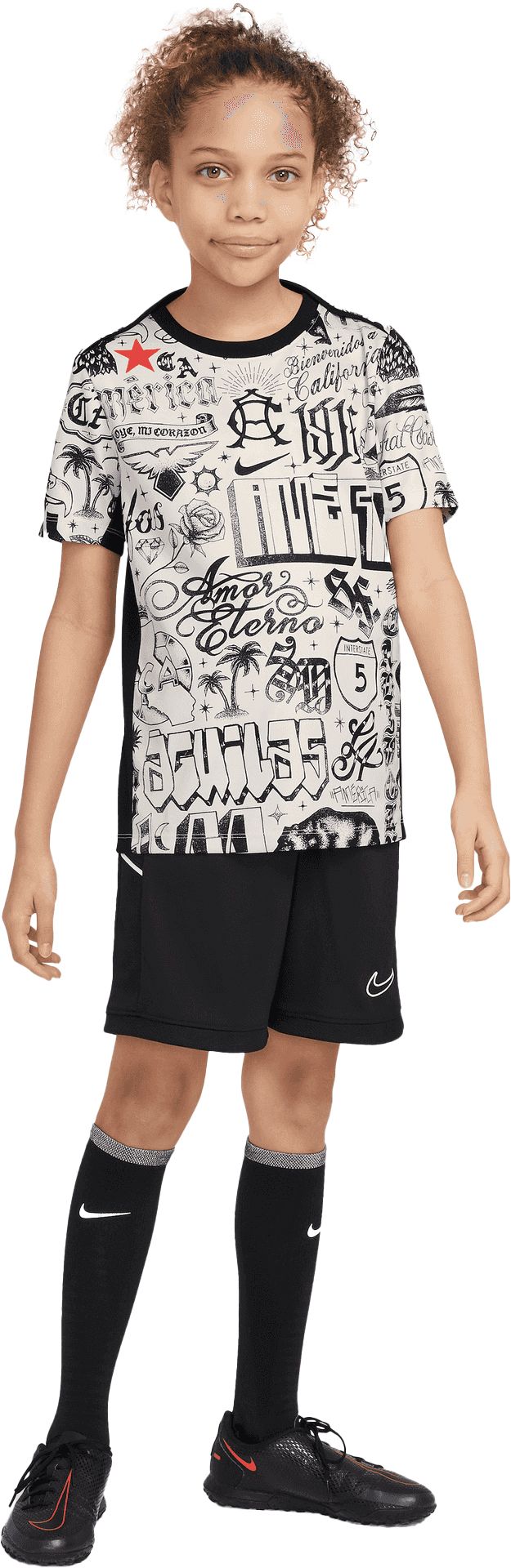 Nike Youth Club America 2024-25 CAxCA Tan Alternate Prematch Jersey product image