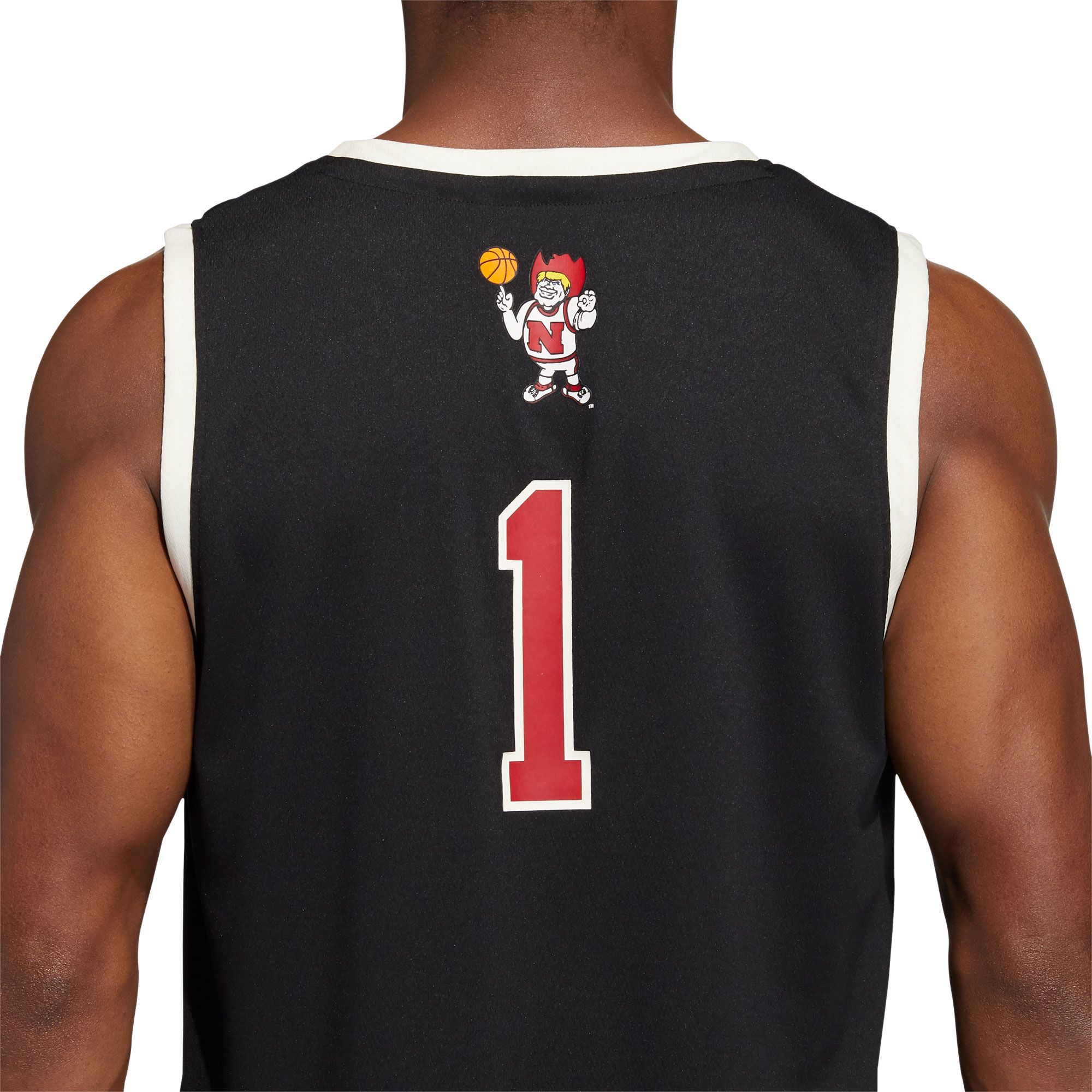 adidas Men's Nebraska Cornhuskers #1 Black Swingman Replica Basketball Jersey product image
