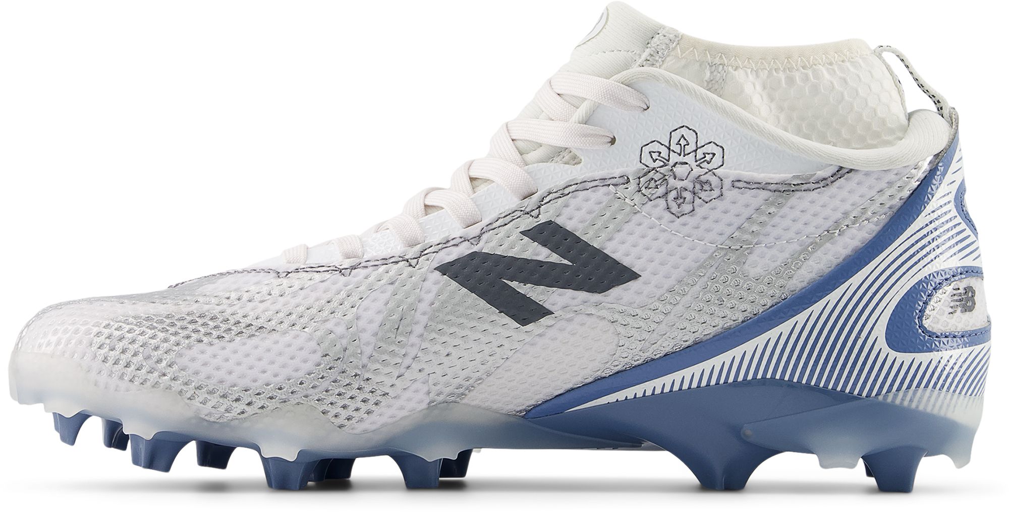 New Balance FreezeLX V5 Liquid Silver Mid Lacrosse Cleats product image