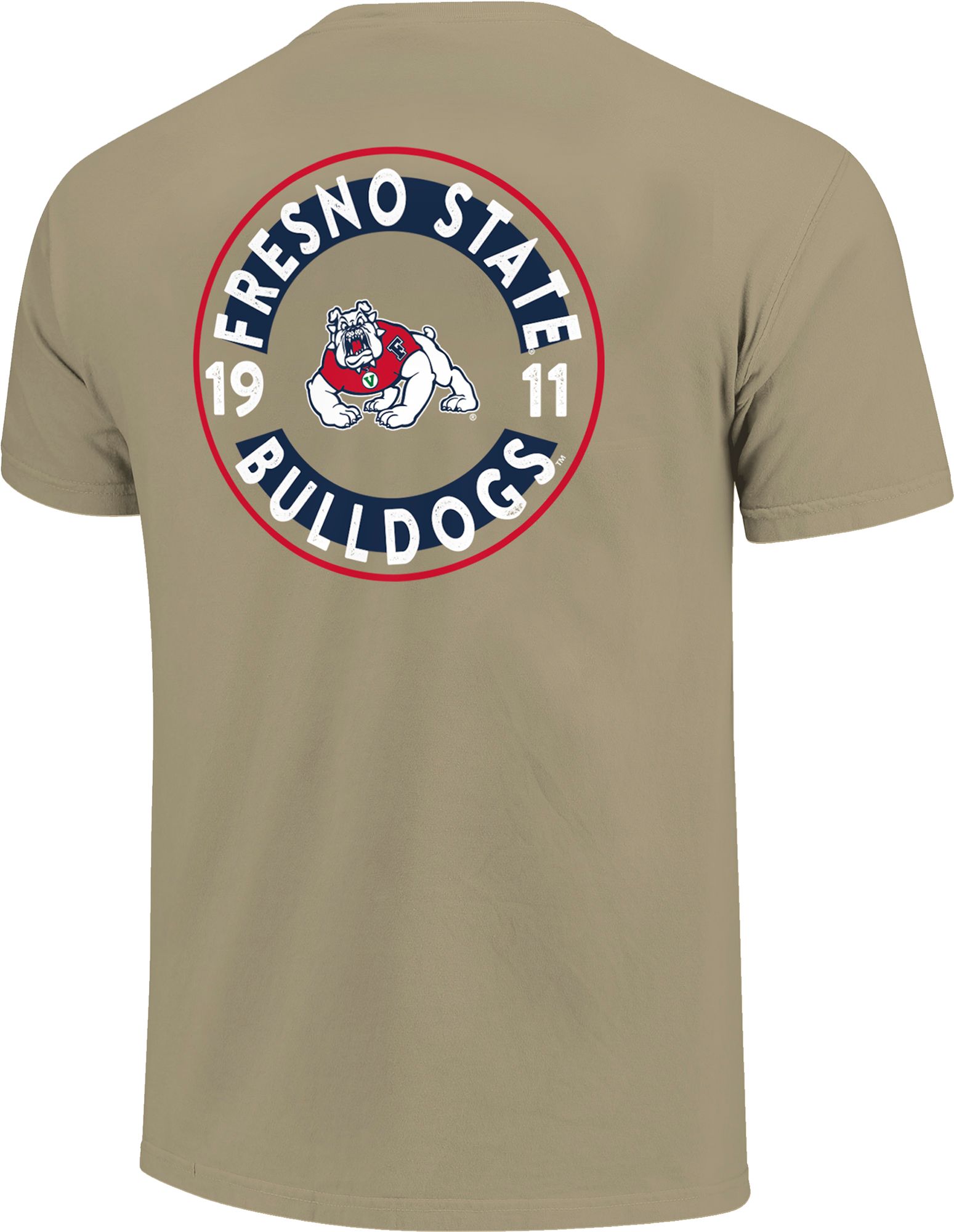 Image One Men's Fresno State Bulldogs Tan Mascot Circle T-Shirt product image