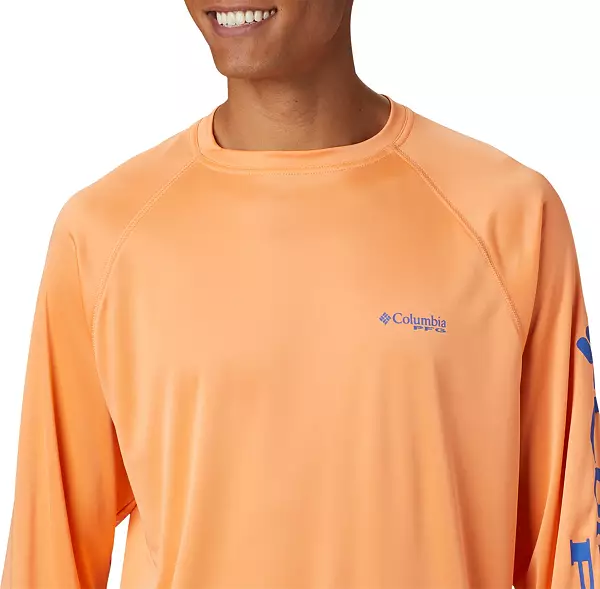 FH Davis Fishing Orlando Florida Orange Long Sleeve Active Shirt Mens M  Medium