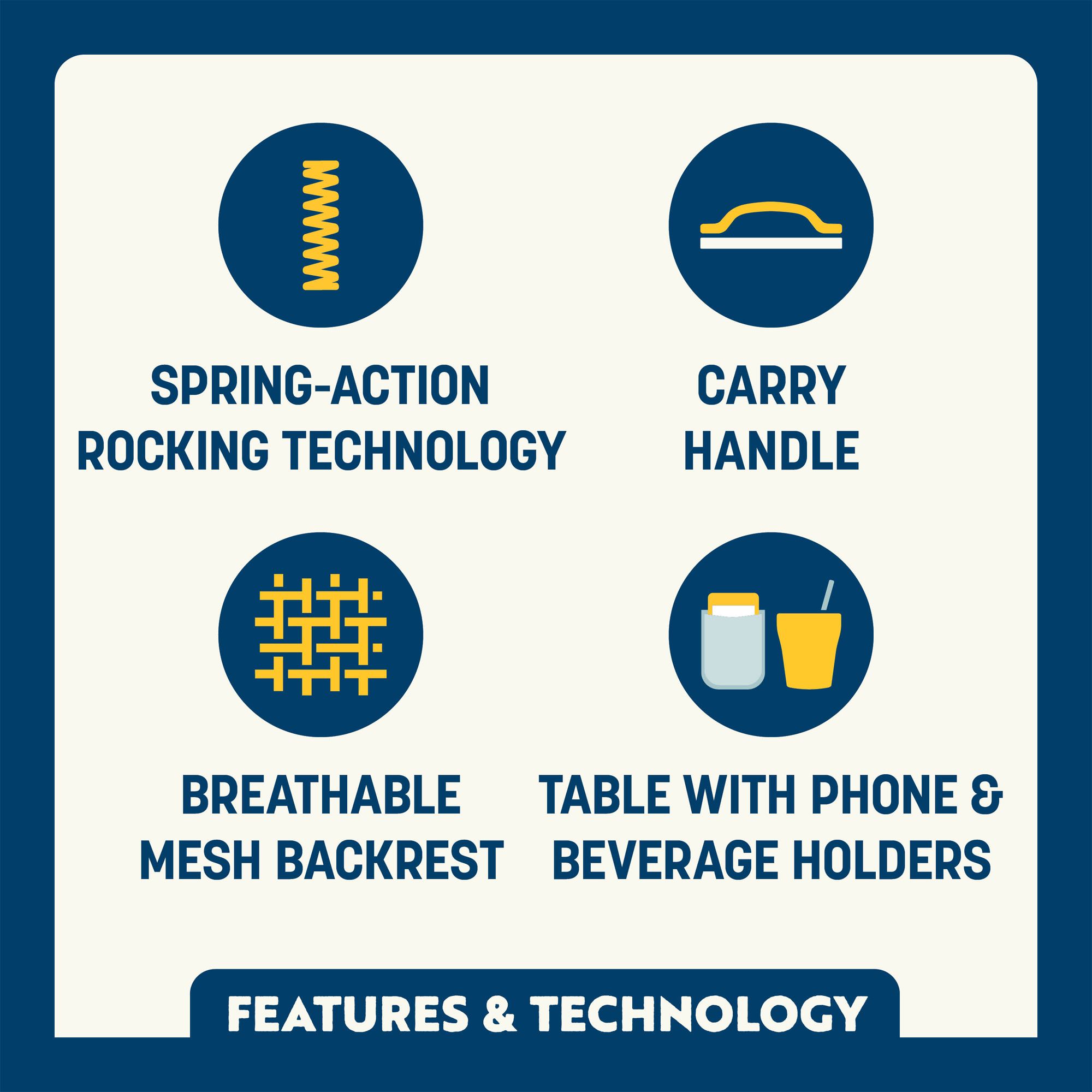 GCI Outdoor Freestyle Rocker Chair with Side Table product image