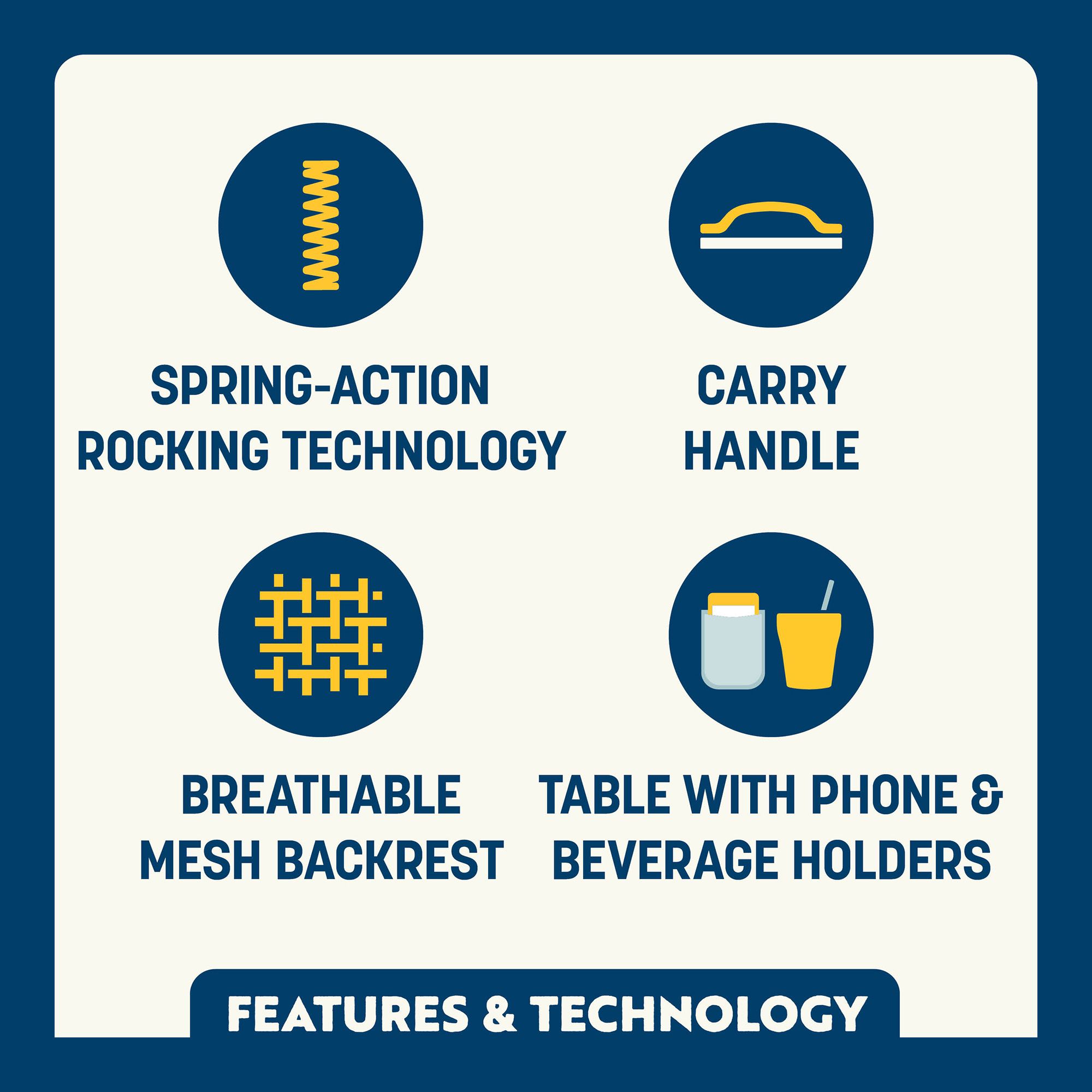 GCI Outdoor Freestyle Rocker Chair with Side Table product image