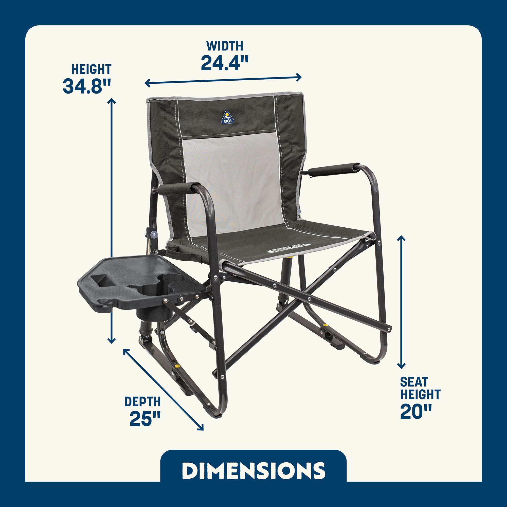 GCI Outdoor Freestyle Rocker Chair with Side Table product image