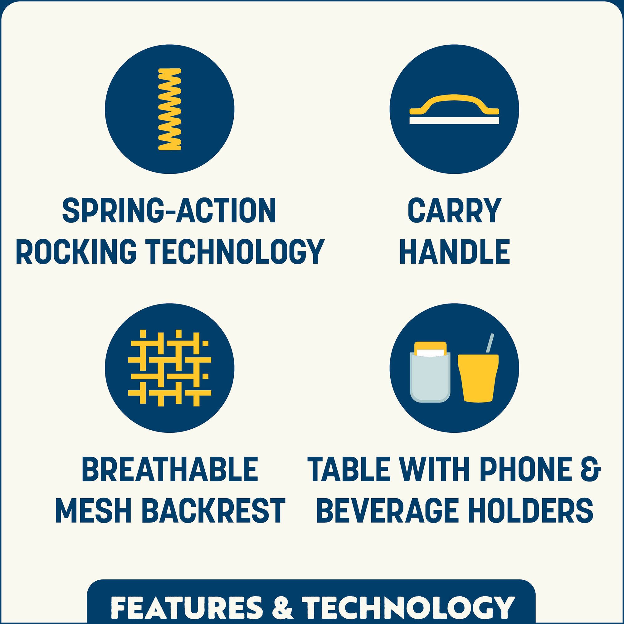 GCI Outdoor Freestyle Rocker Chair with Side Table product image