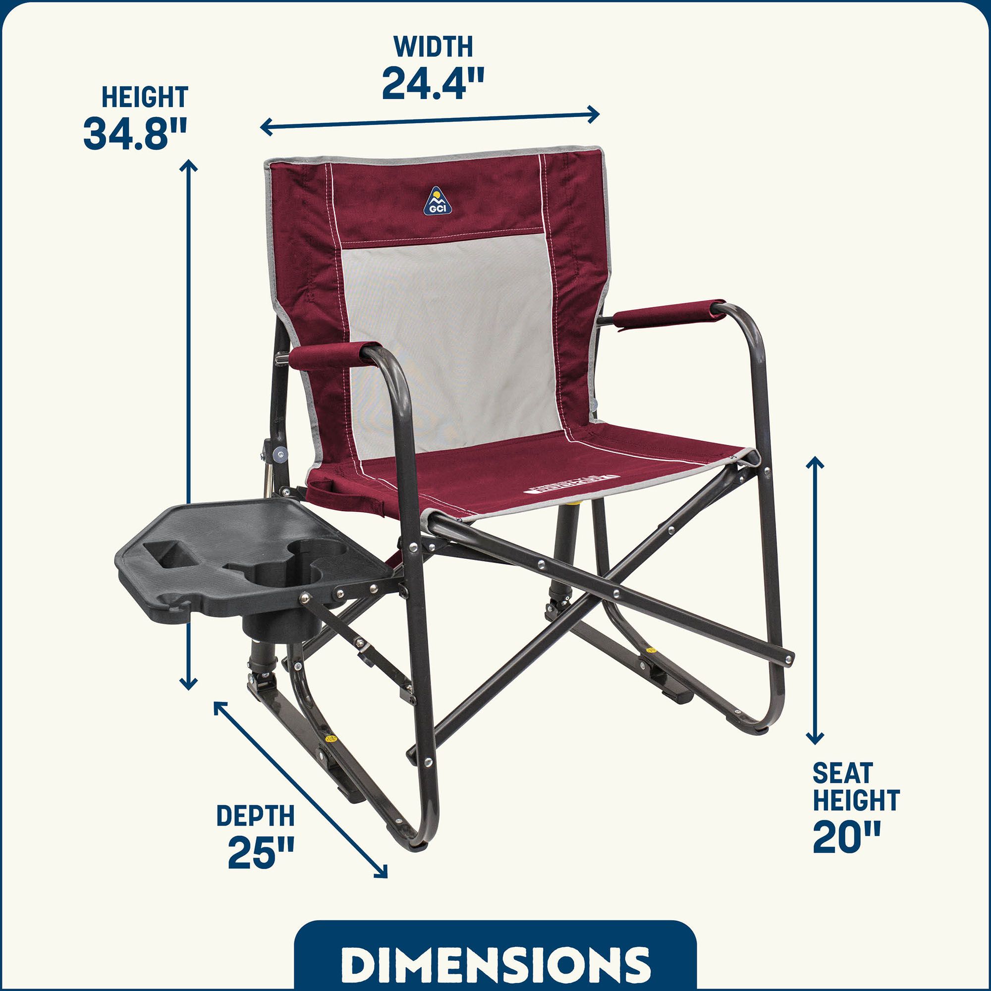 GCI Outdoor Freestyle Rocker Chair with Side Table product image