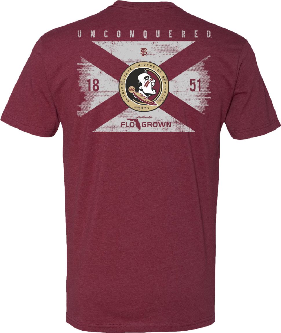 FloGrown Men's Florida State Seminoles Garnet Washed Flag T-Shirt product image
